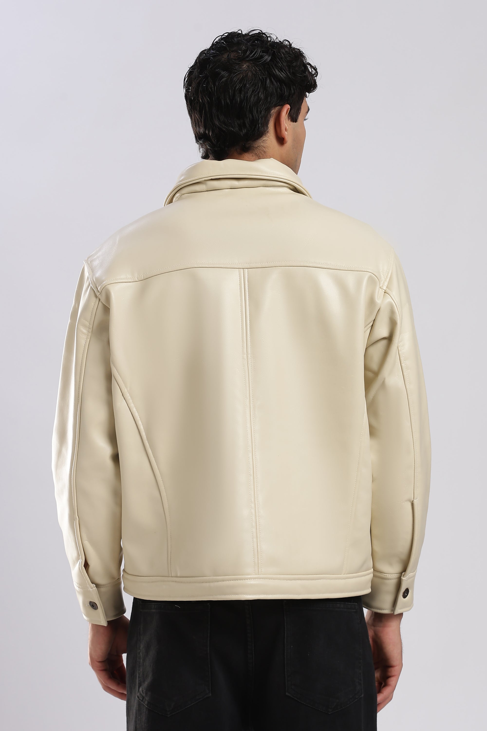 Fawn Drift Faux Leather Jacket