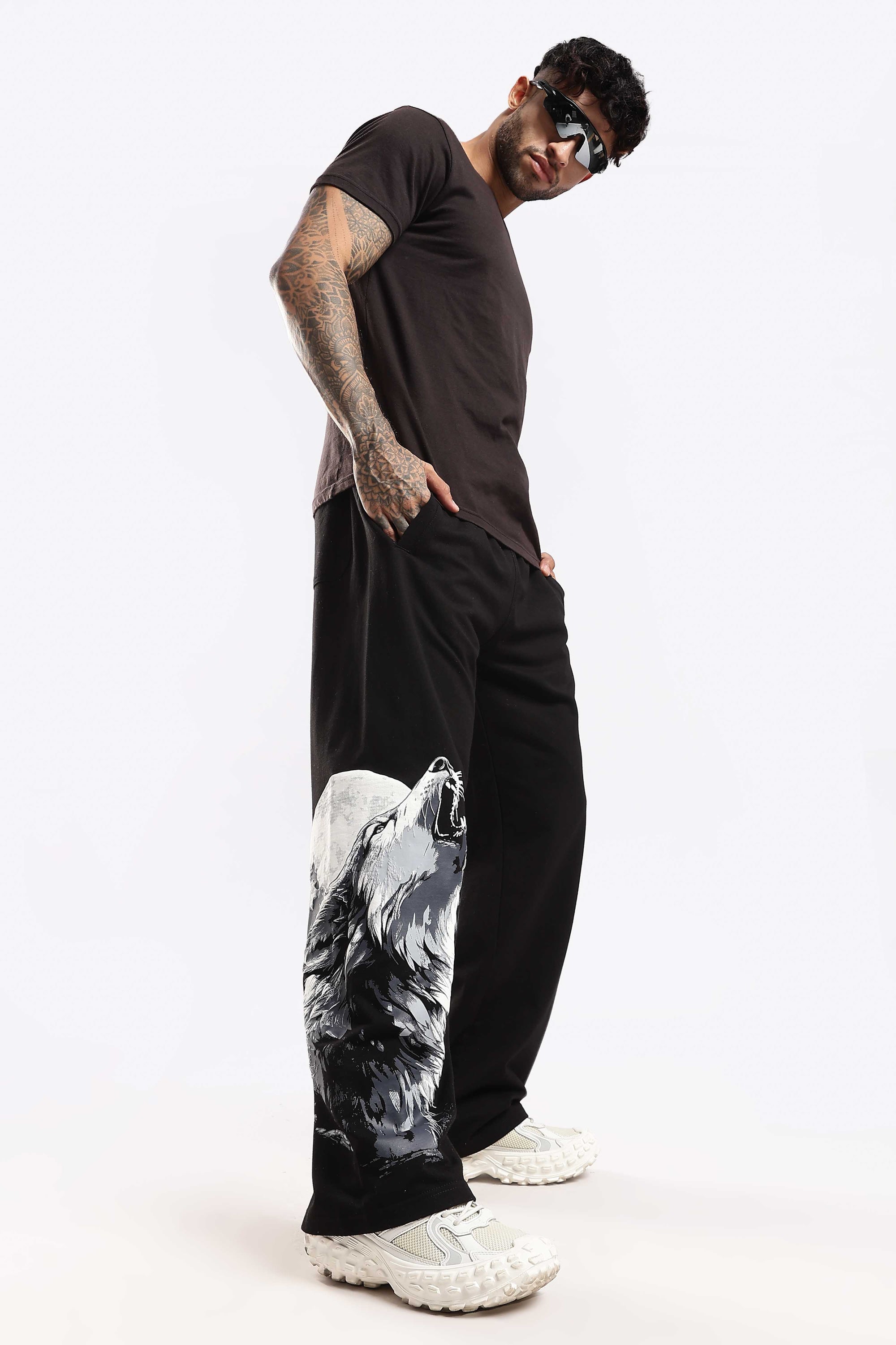 Alpha Rise heavyweight black joggers