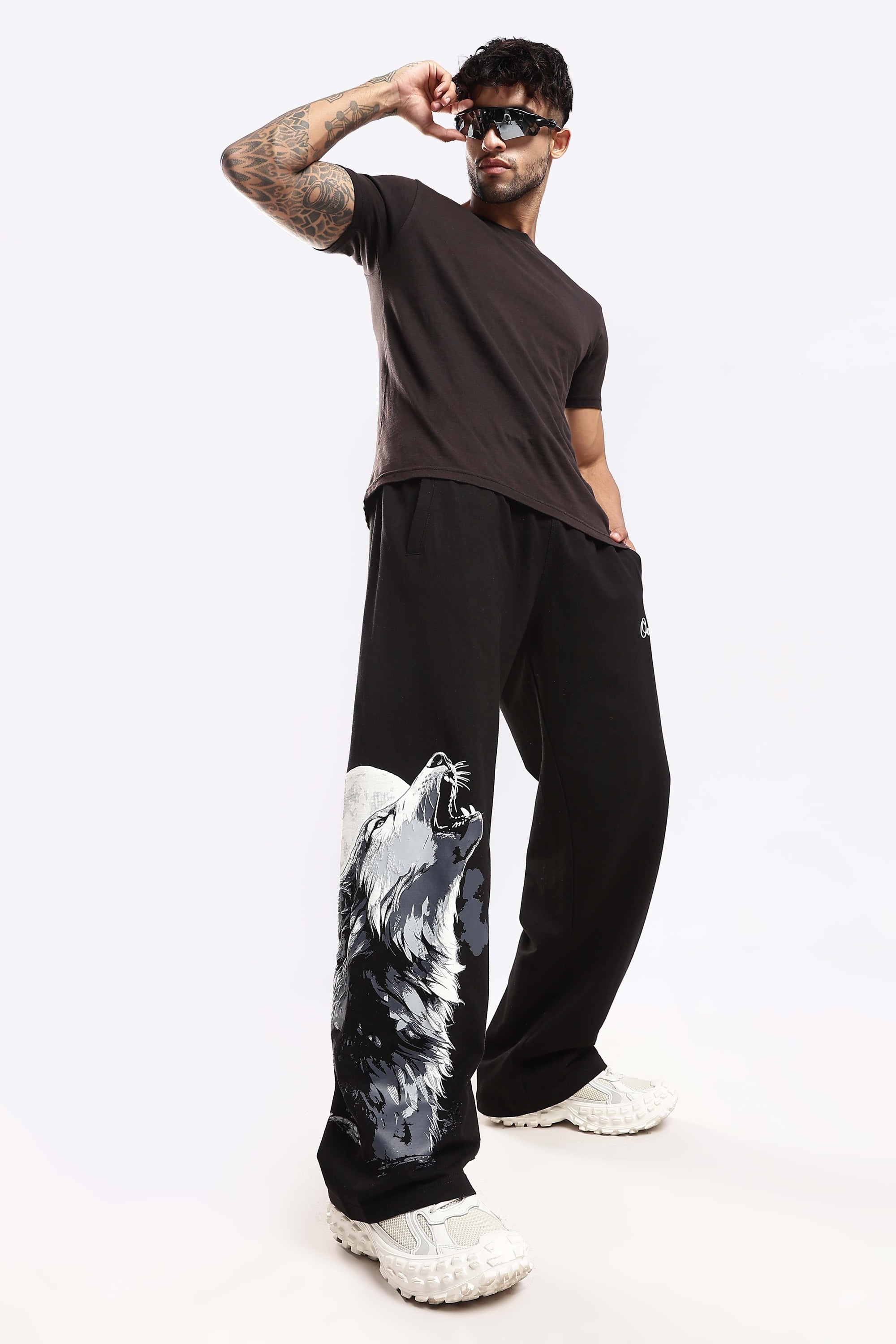 Alpha Rise heavyweight black joggers