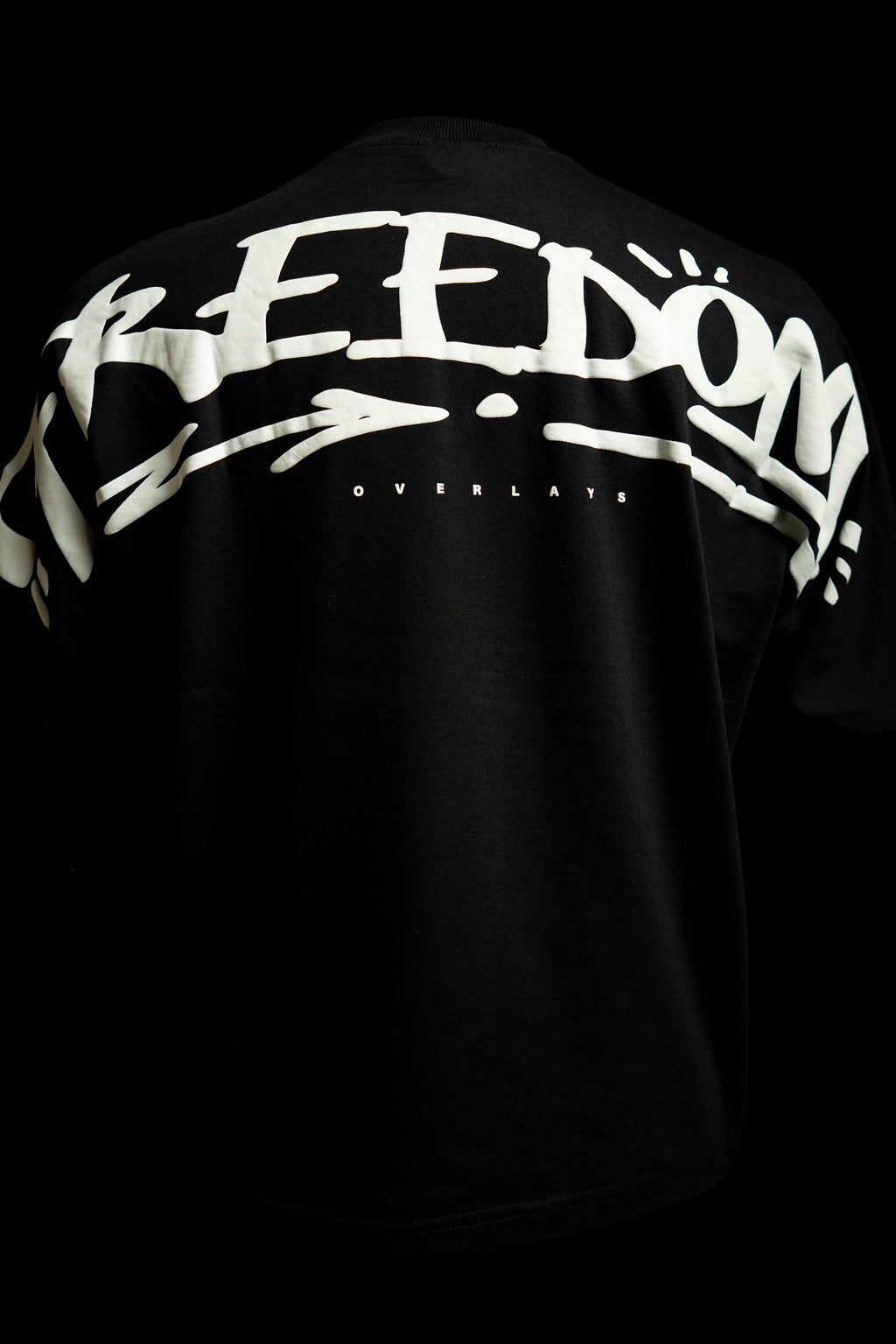 Freedom Graffiti Black Oversized Fit T-Shirt