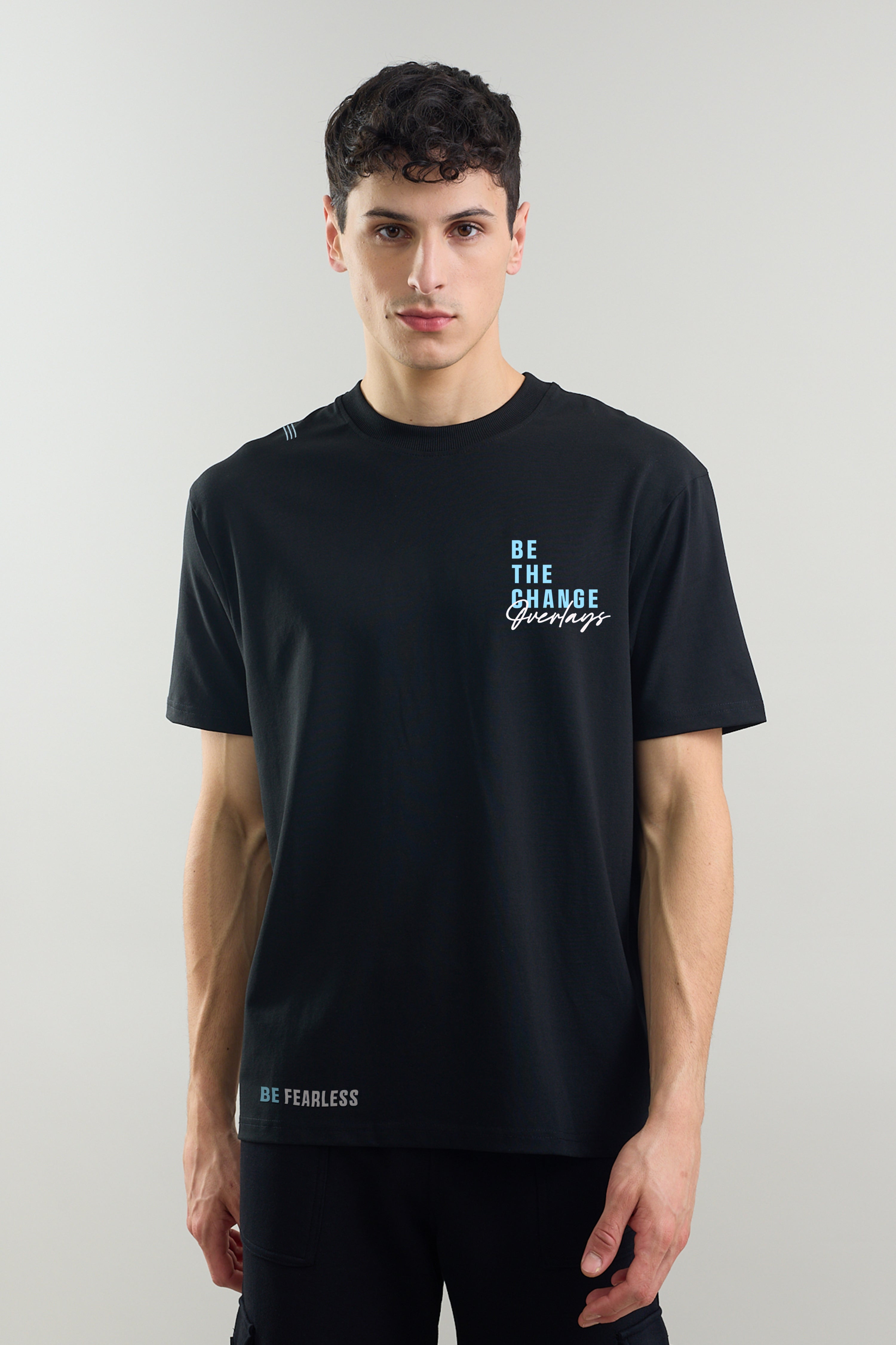 Be The Change Black Relaxed  Fit T-shirt - Ultra Soft