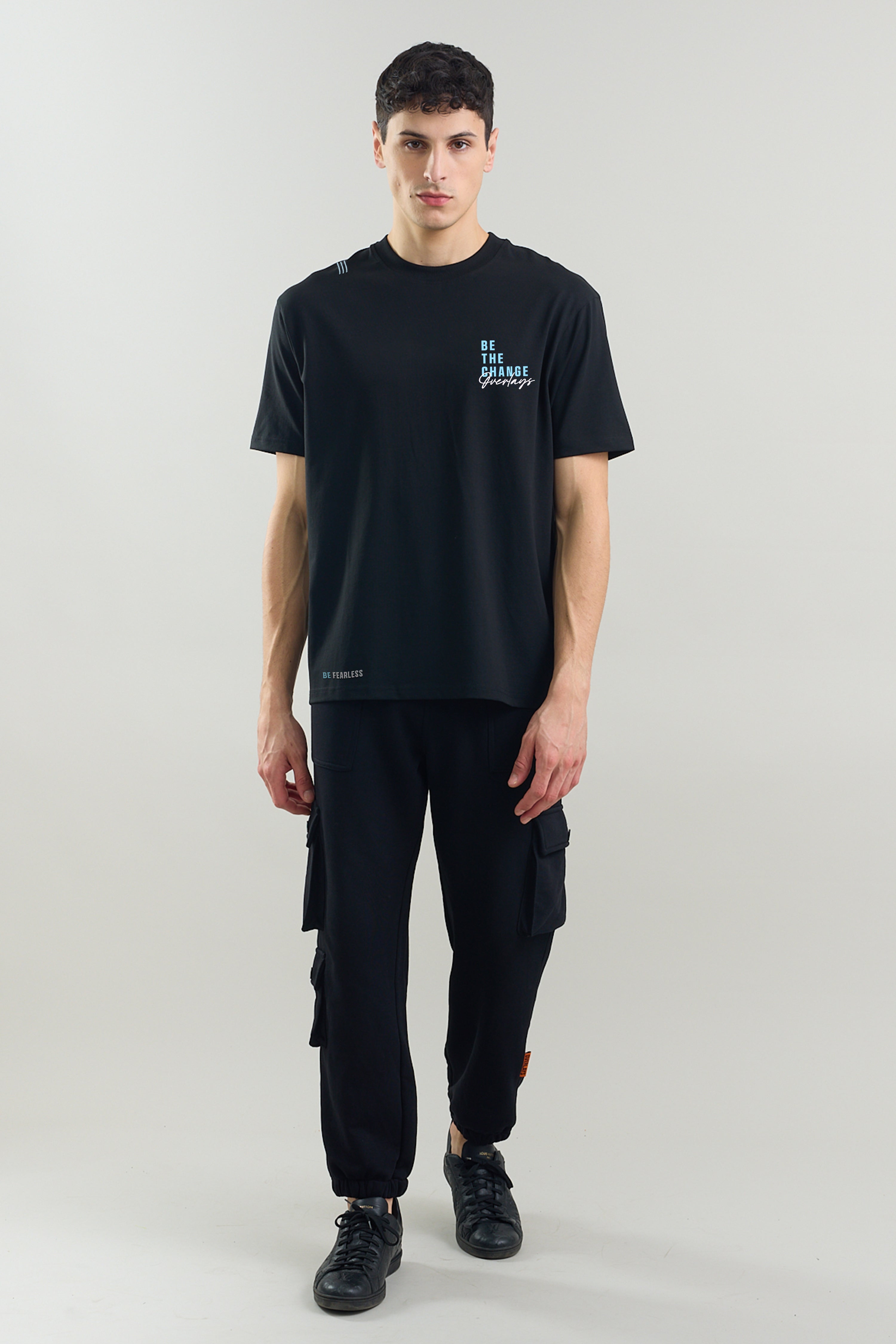 Be The Change Black Relaxed  Fit T-shirt - Ultra Soft