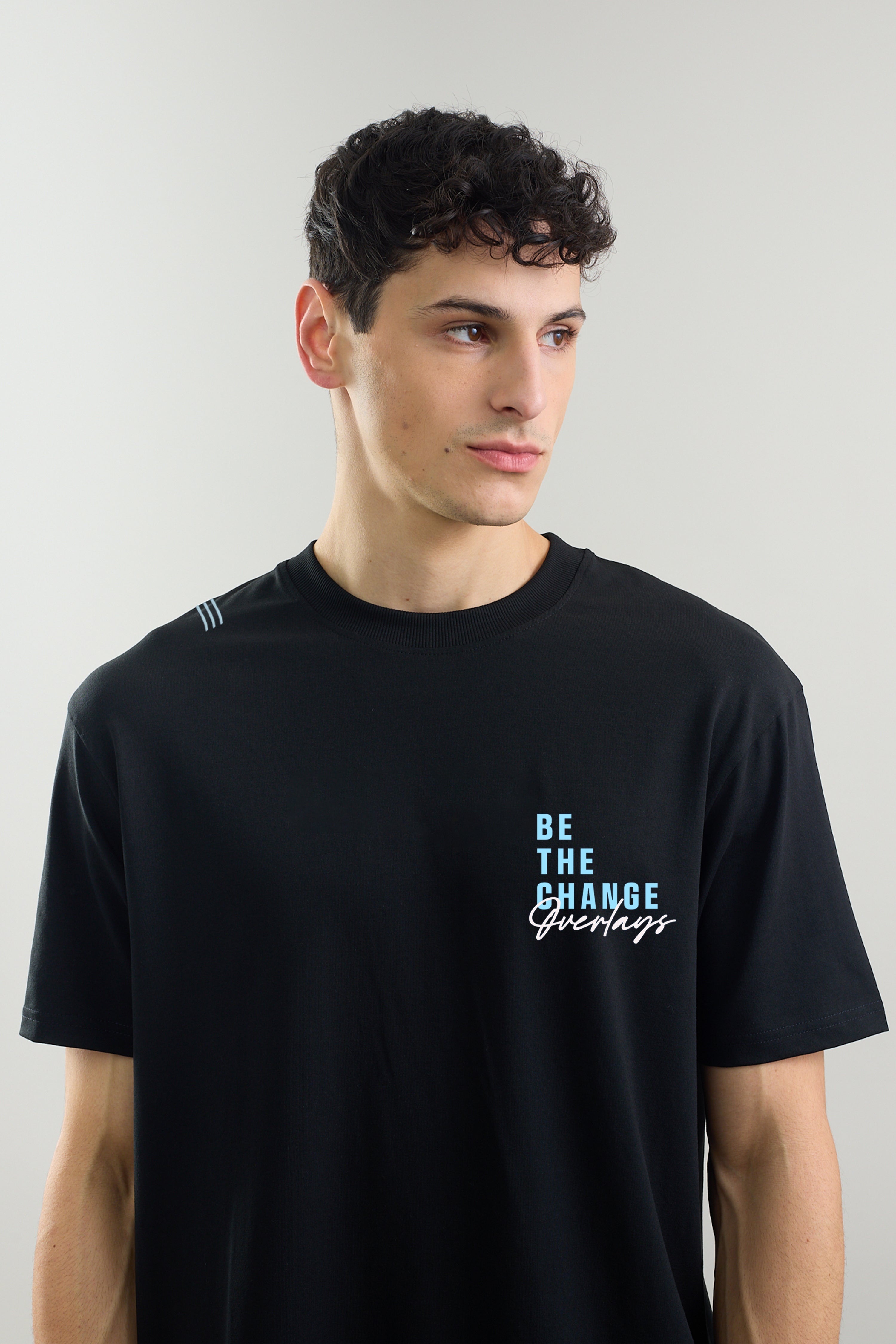 Be The Change Black Relaxed  Fit T-shirt - Ultra Soft