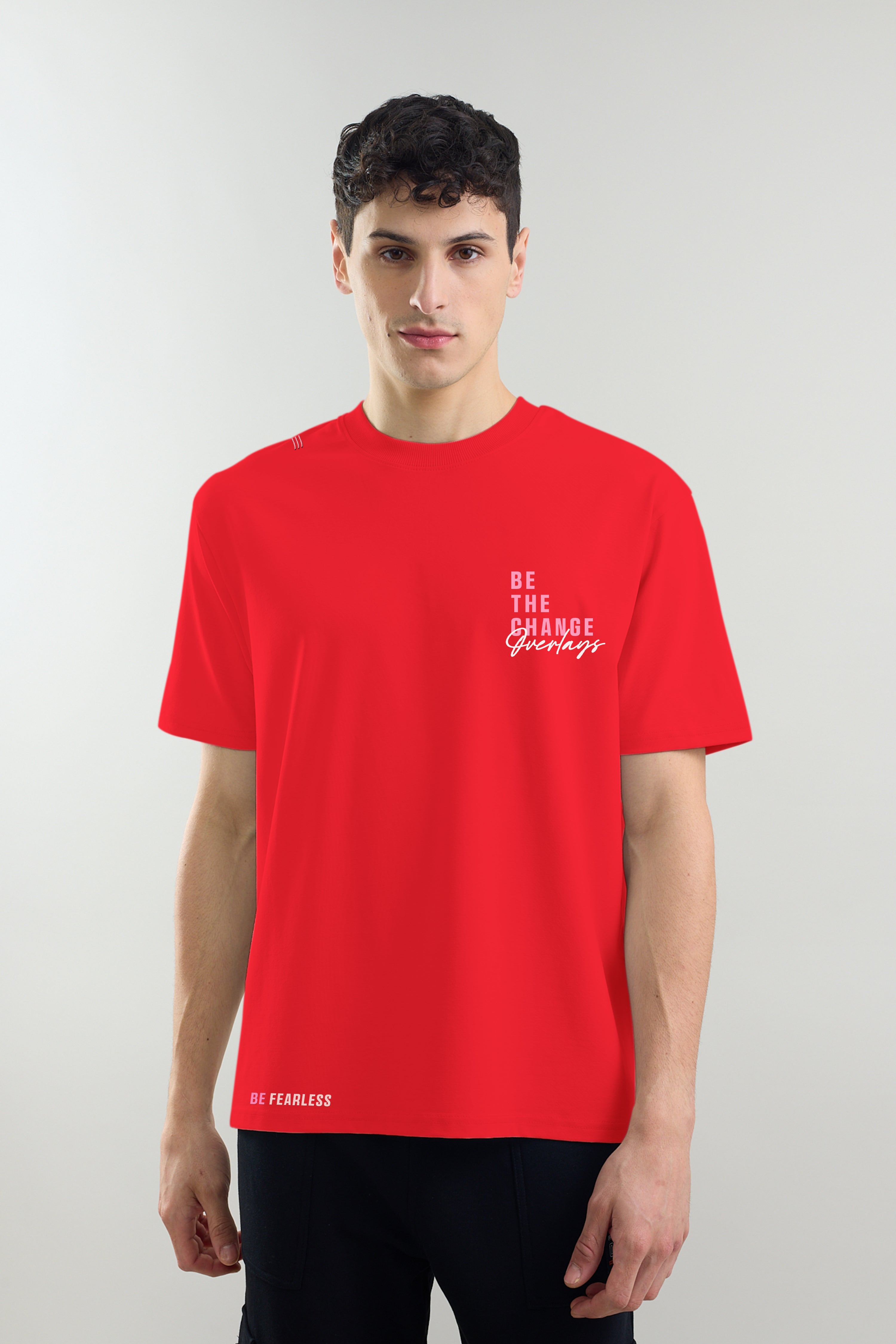 Be The Change Red  Relaxed Fit T-shirt - Ultra Soft