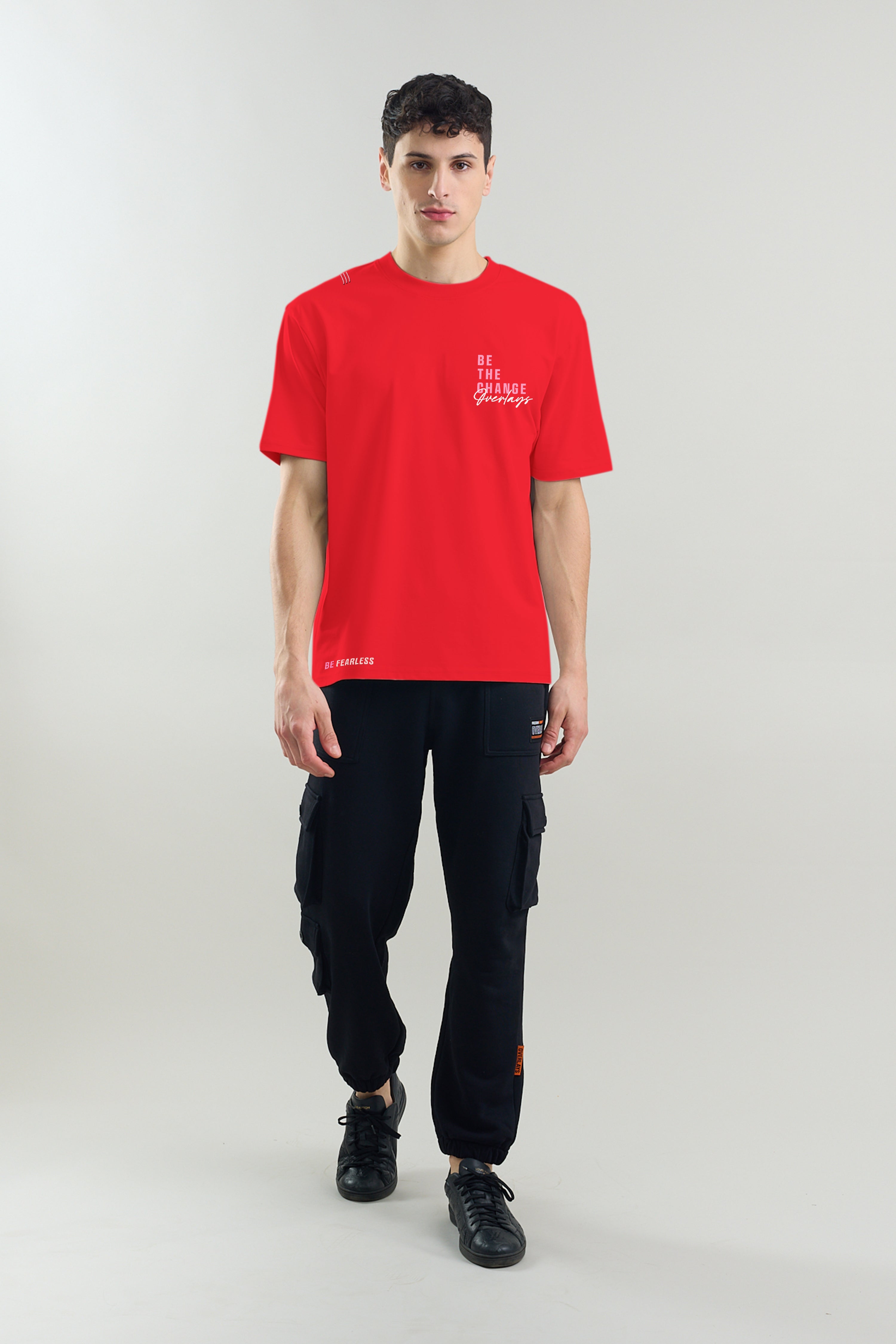 Be The Change Red  Relaxed Fit T-shirt - Ultra Soft