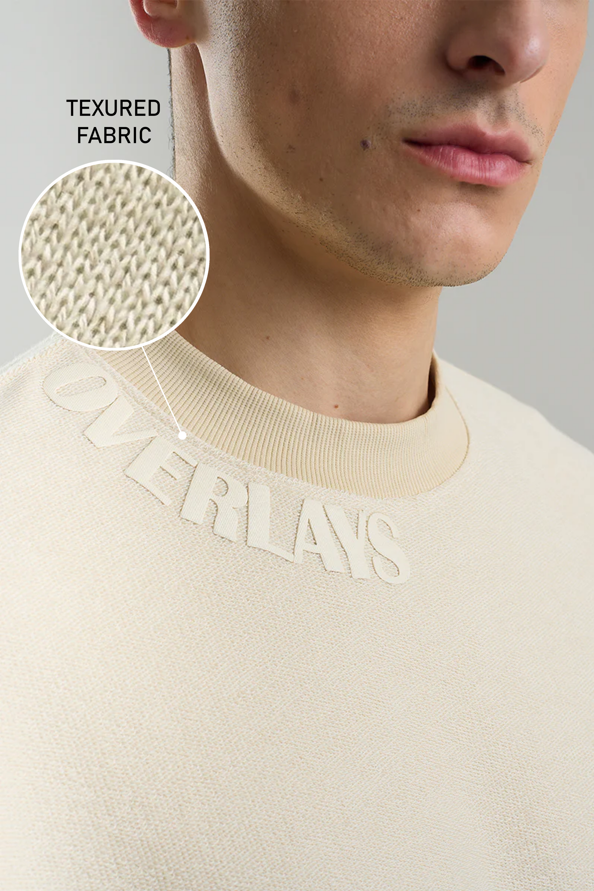 Textured Heavy Weight Arc Fawn Oversized Fit T-shirt
