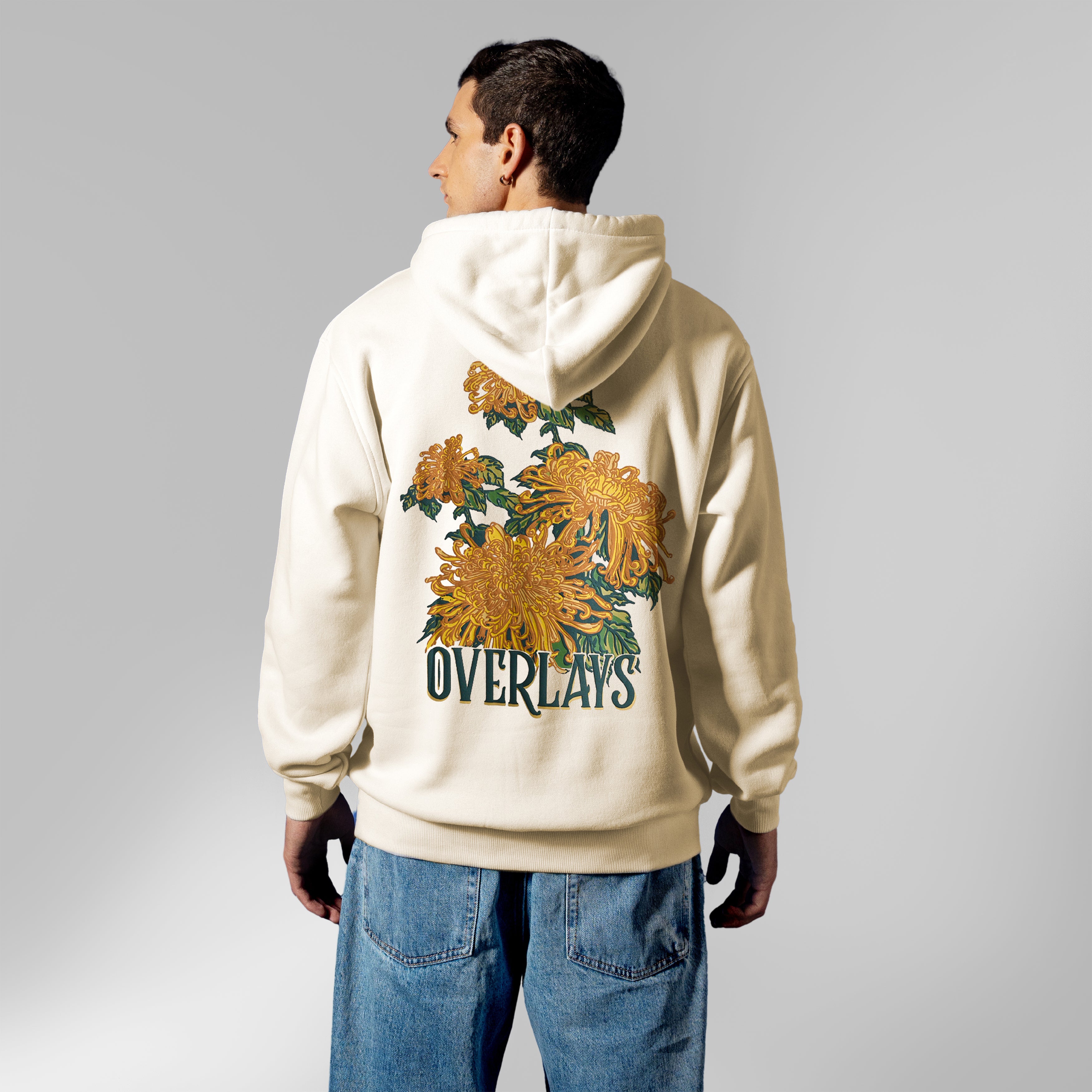 The Yellow Bloom Beige Oversized Hoodies