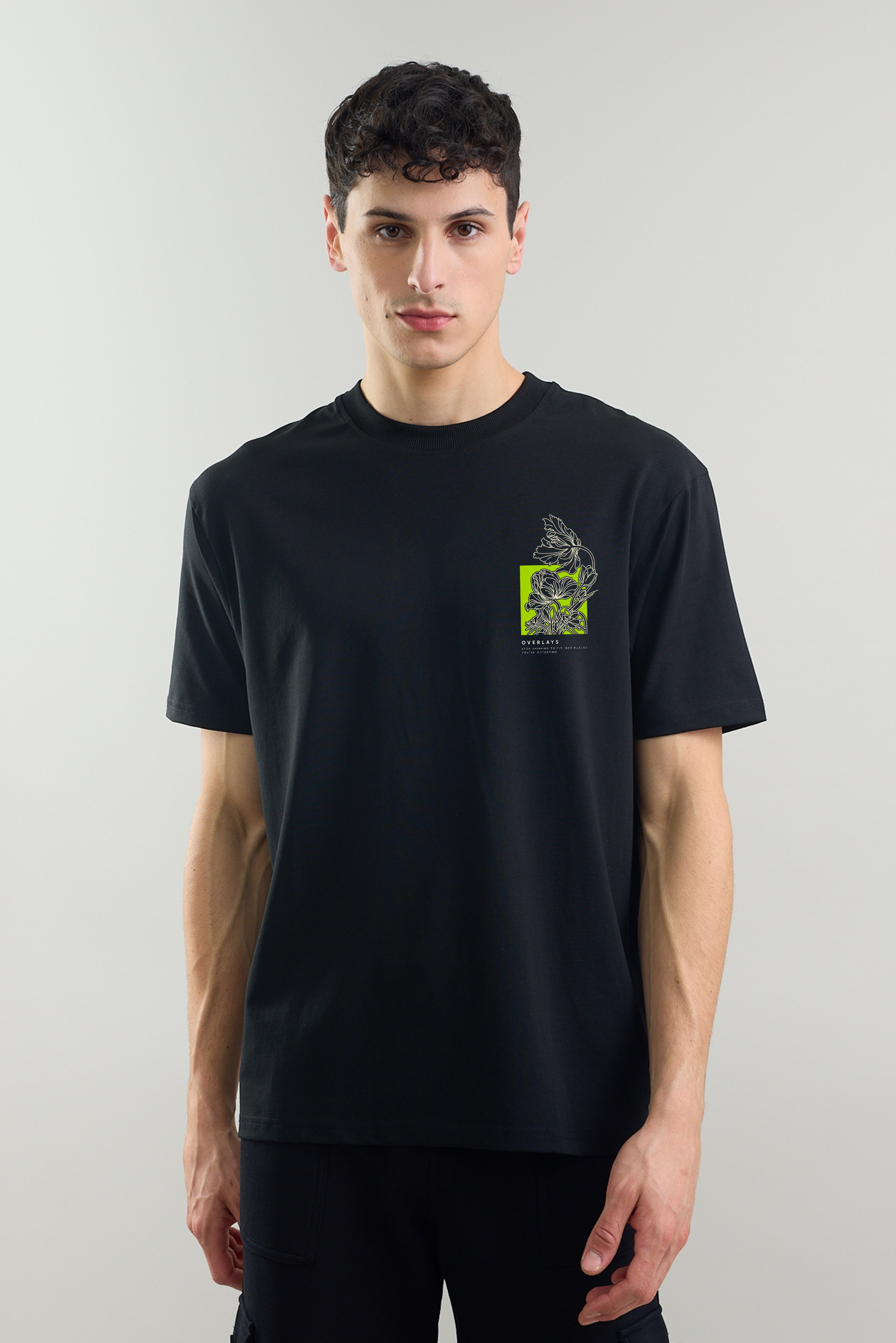 Lime Bloom Relaxed Fit T-shirt - Ultra Soft