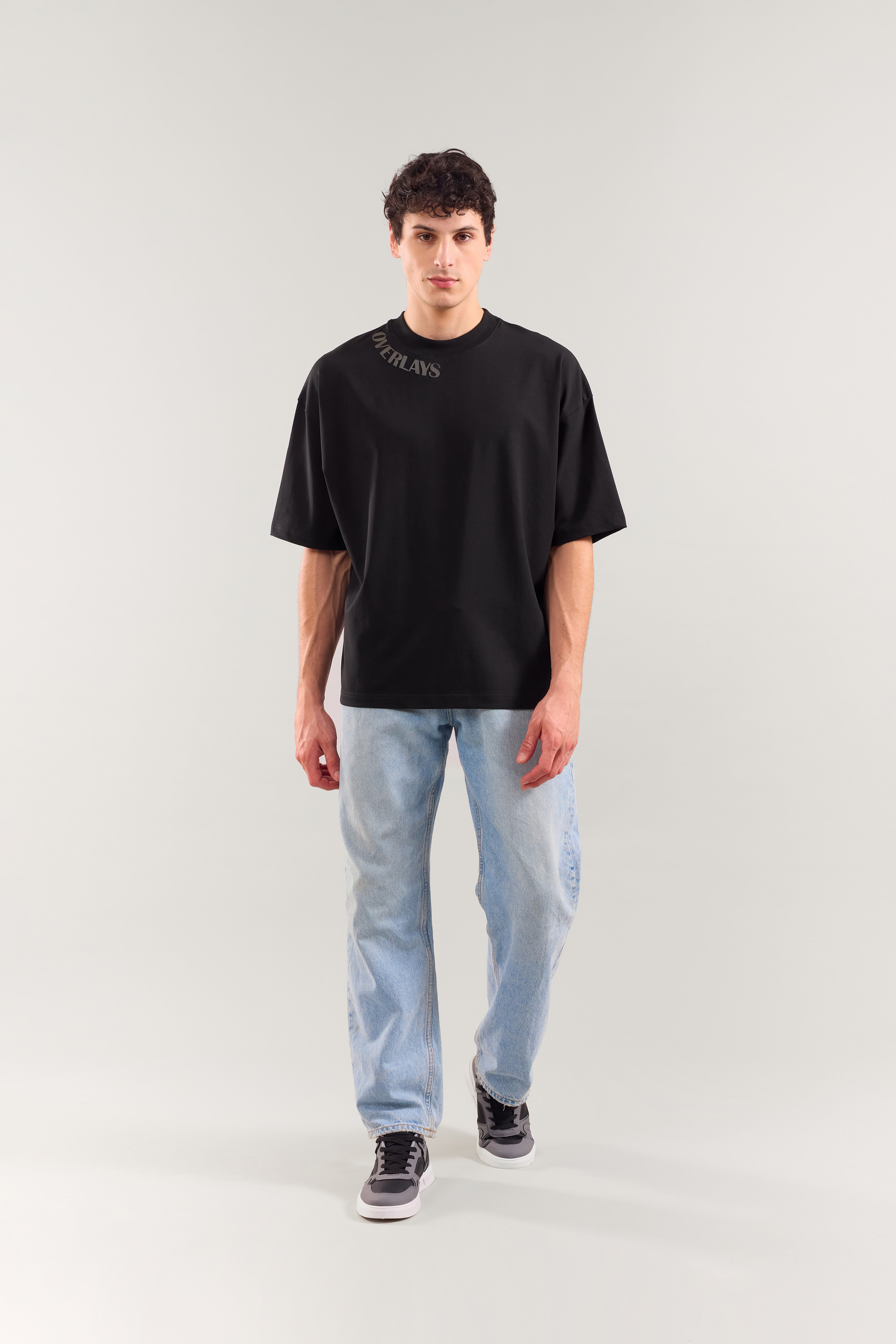 Oversized Free Spirit Black T-shirt - Heavy Weight