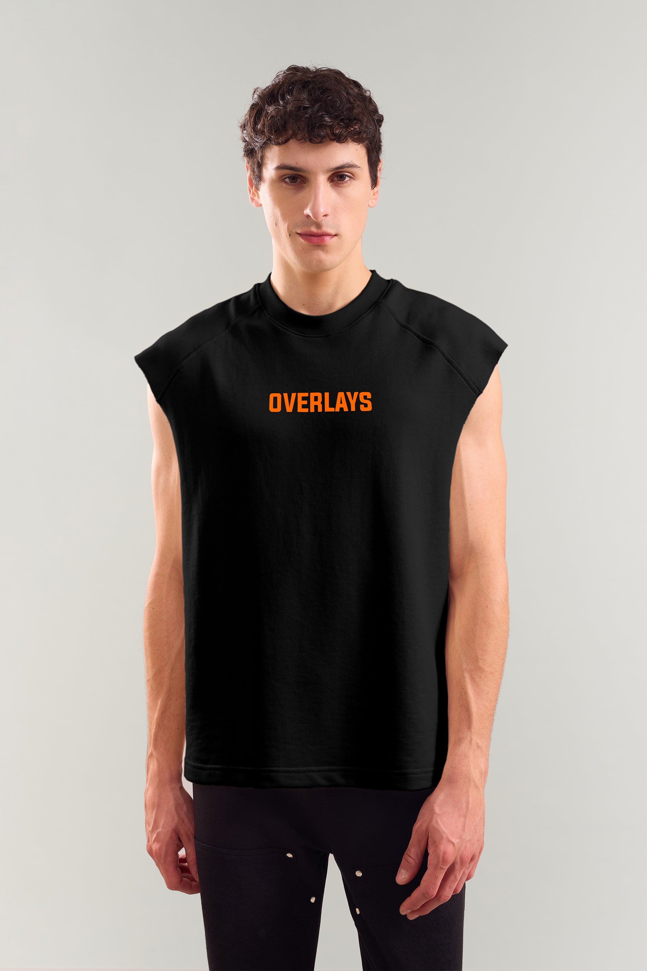 Raven Heavyweight Sleeveless Tank Top With Raw Edges