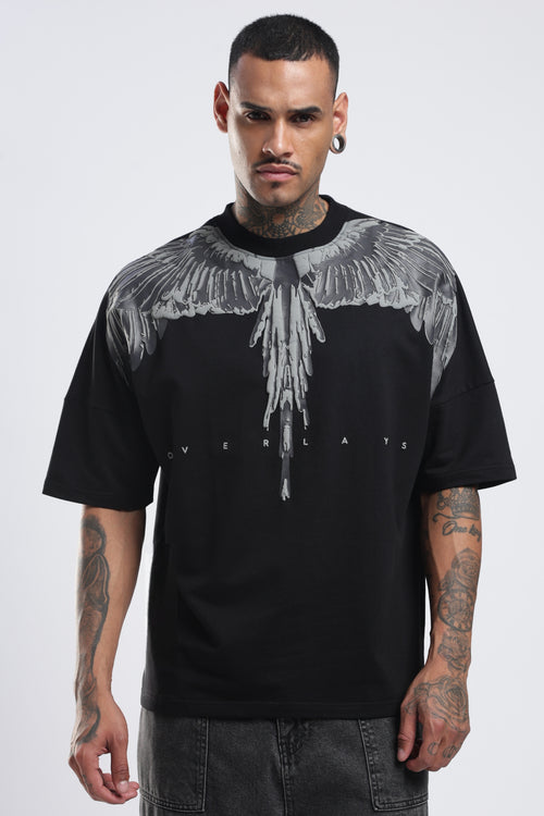 Streak Black Oversized T-shirt