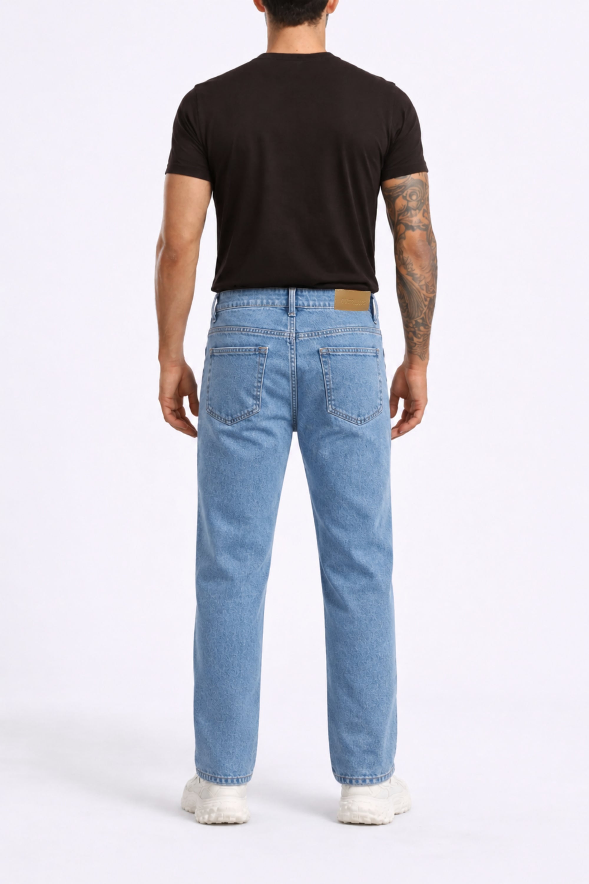 Blue Drift Washed Straight Fit Cargo