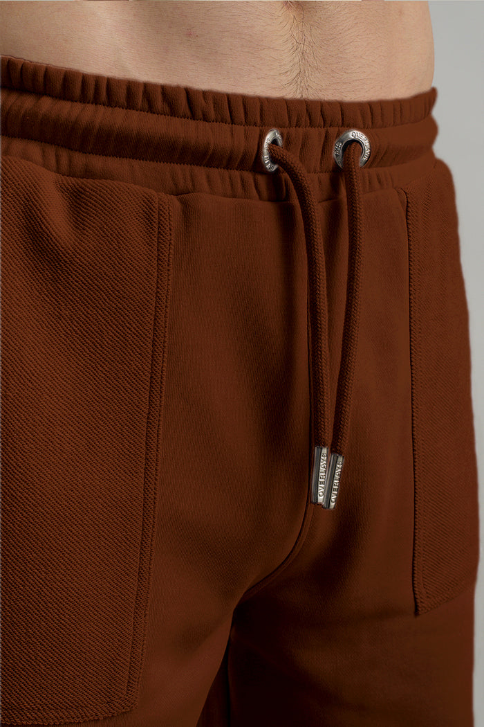 Brown Textured shorts