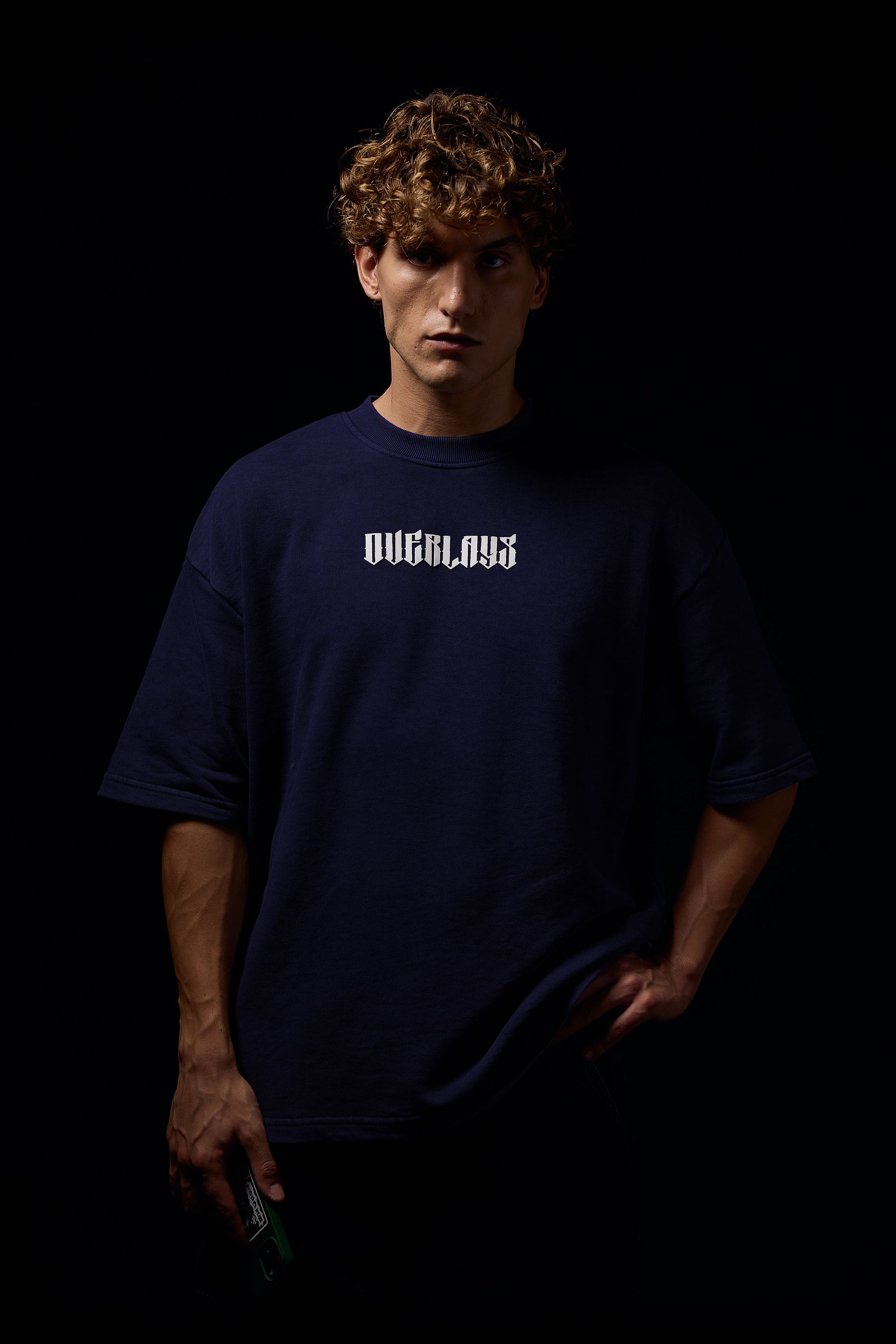 Chase Navy Heavy Weight Oversized Fit T-Shirt