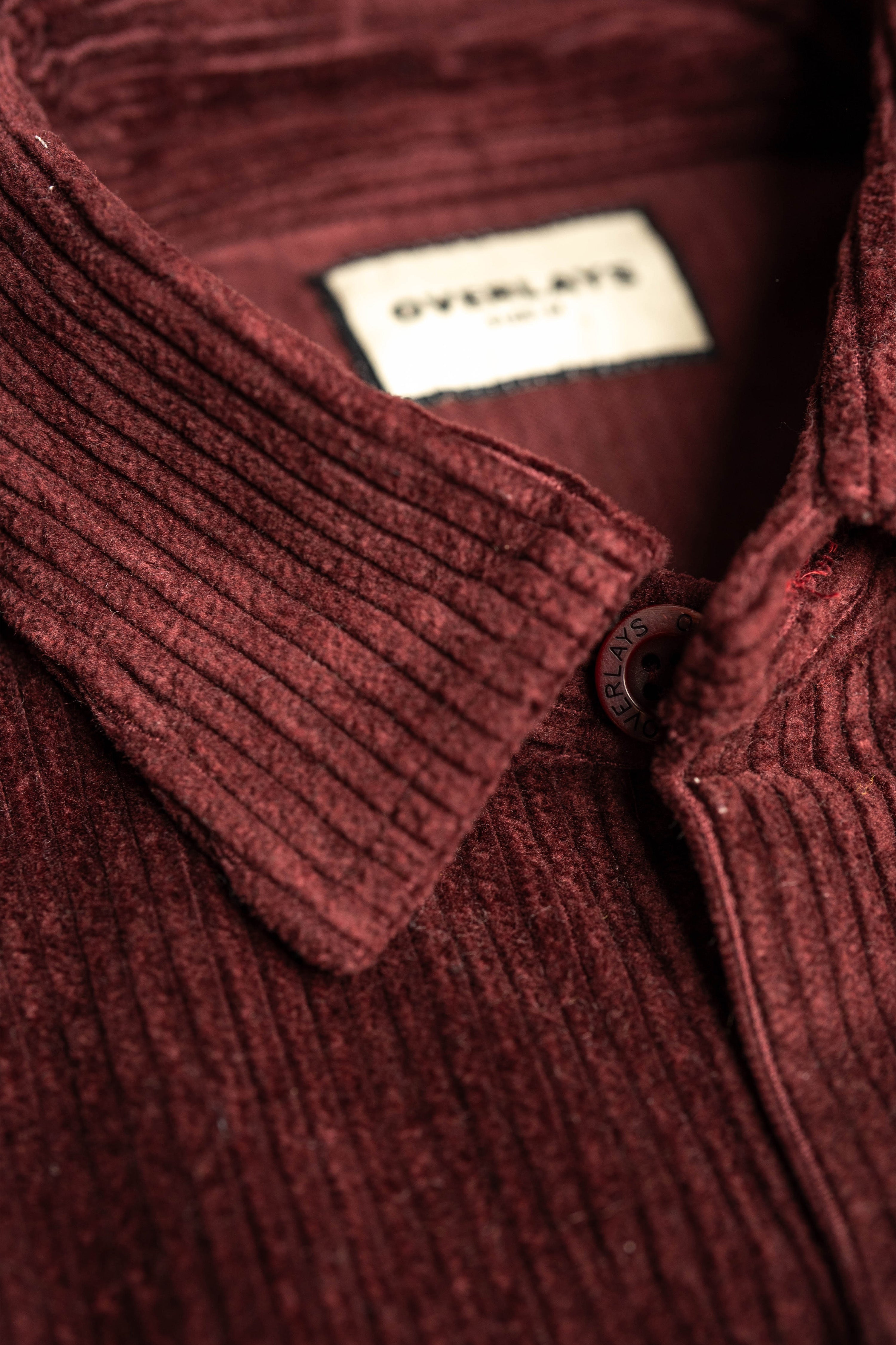 Maroon Textured Corduroy Shaket