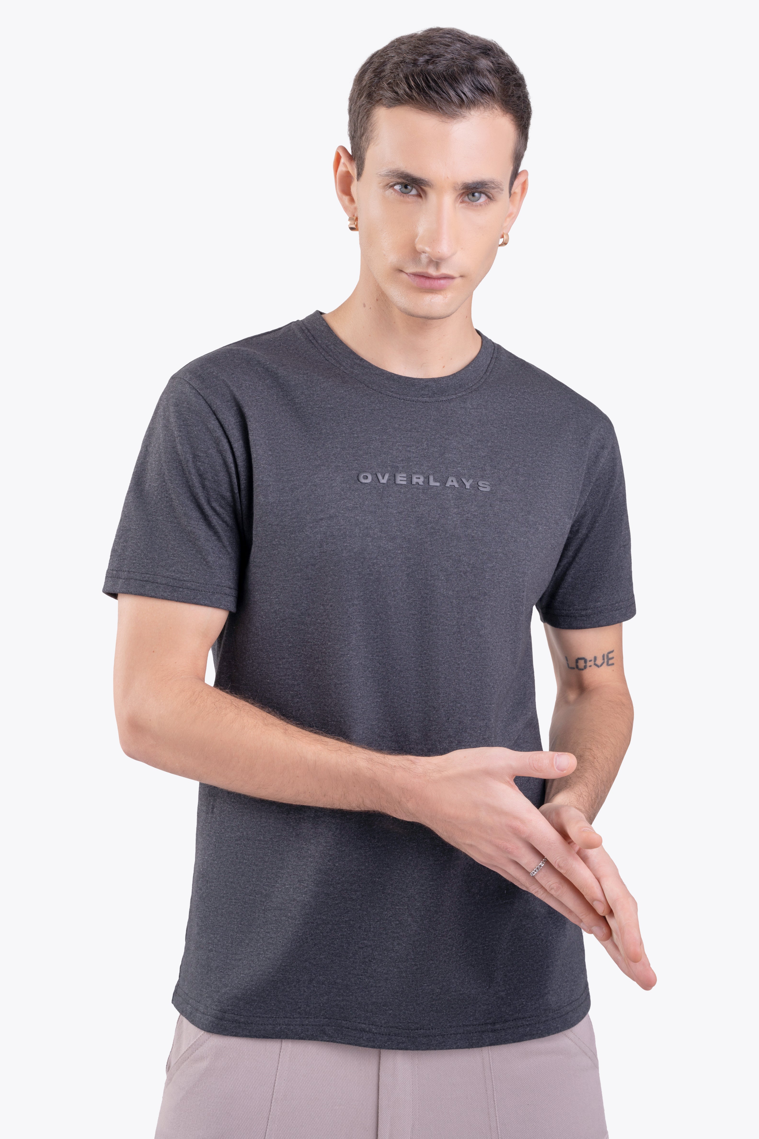 Charcoal Grey Regular Fit T-shirt