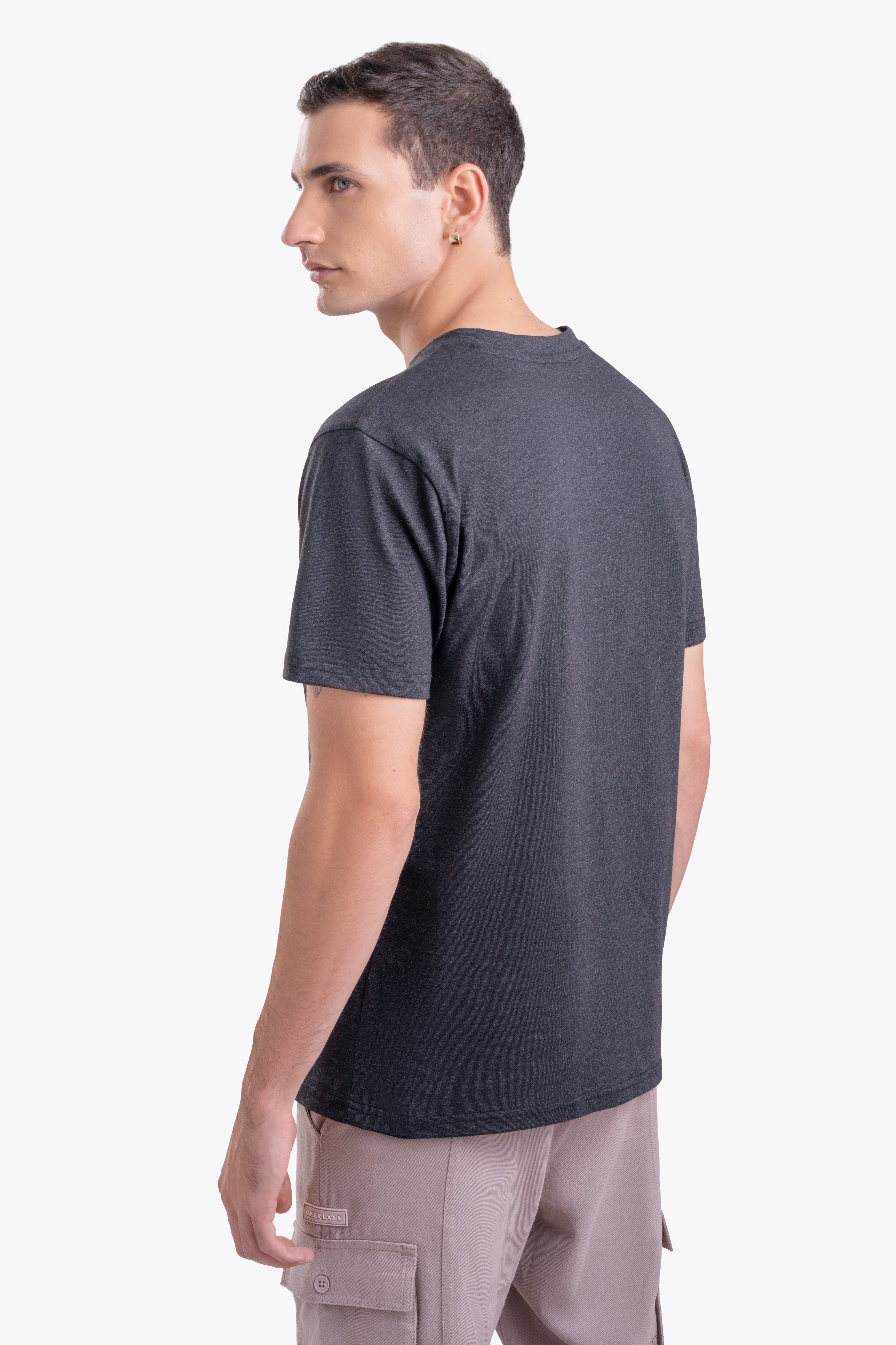 Charcoal Grey Regular Fit T-shirt