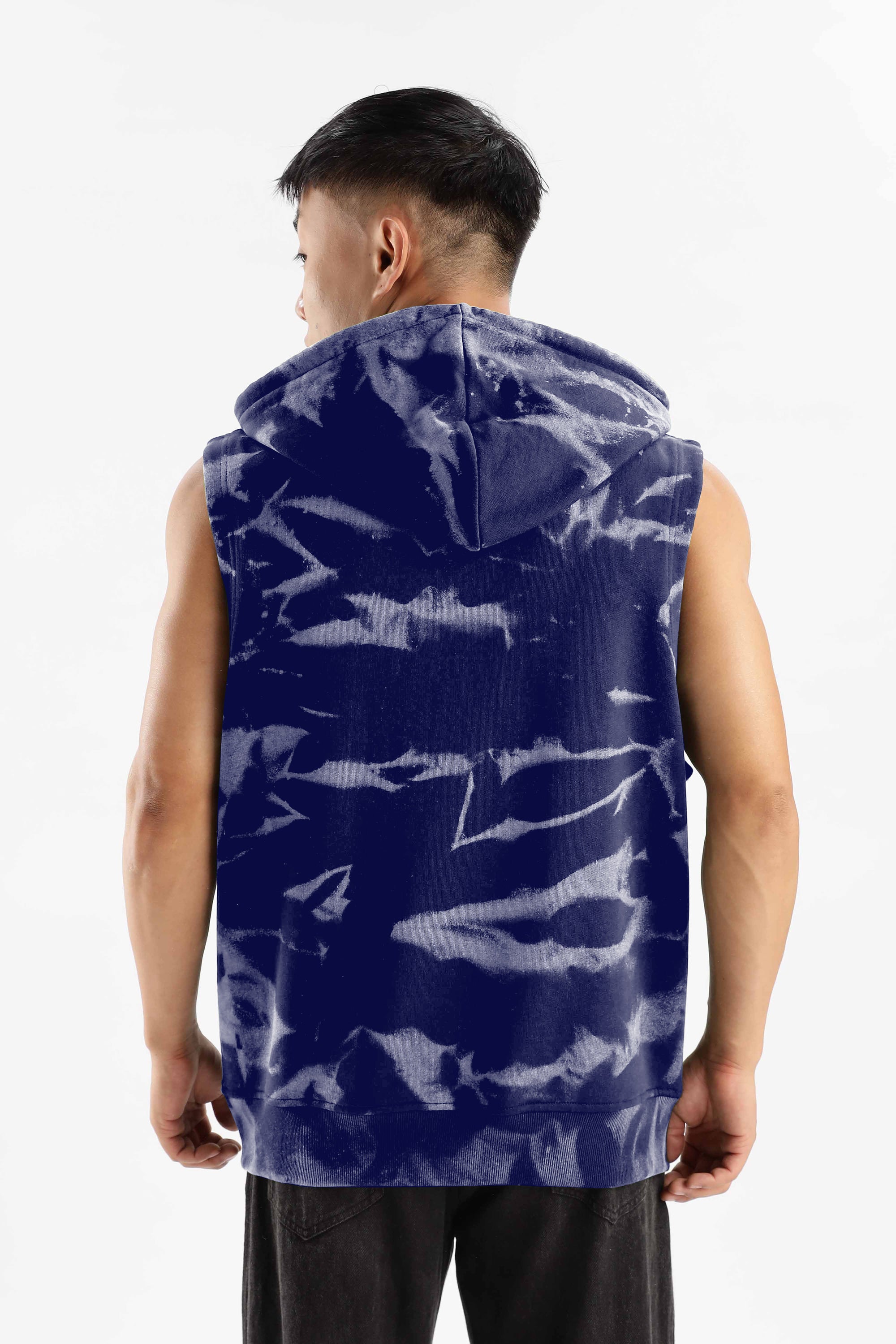 Flash Hood Navy Sleeveless Tank Top