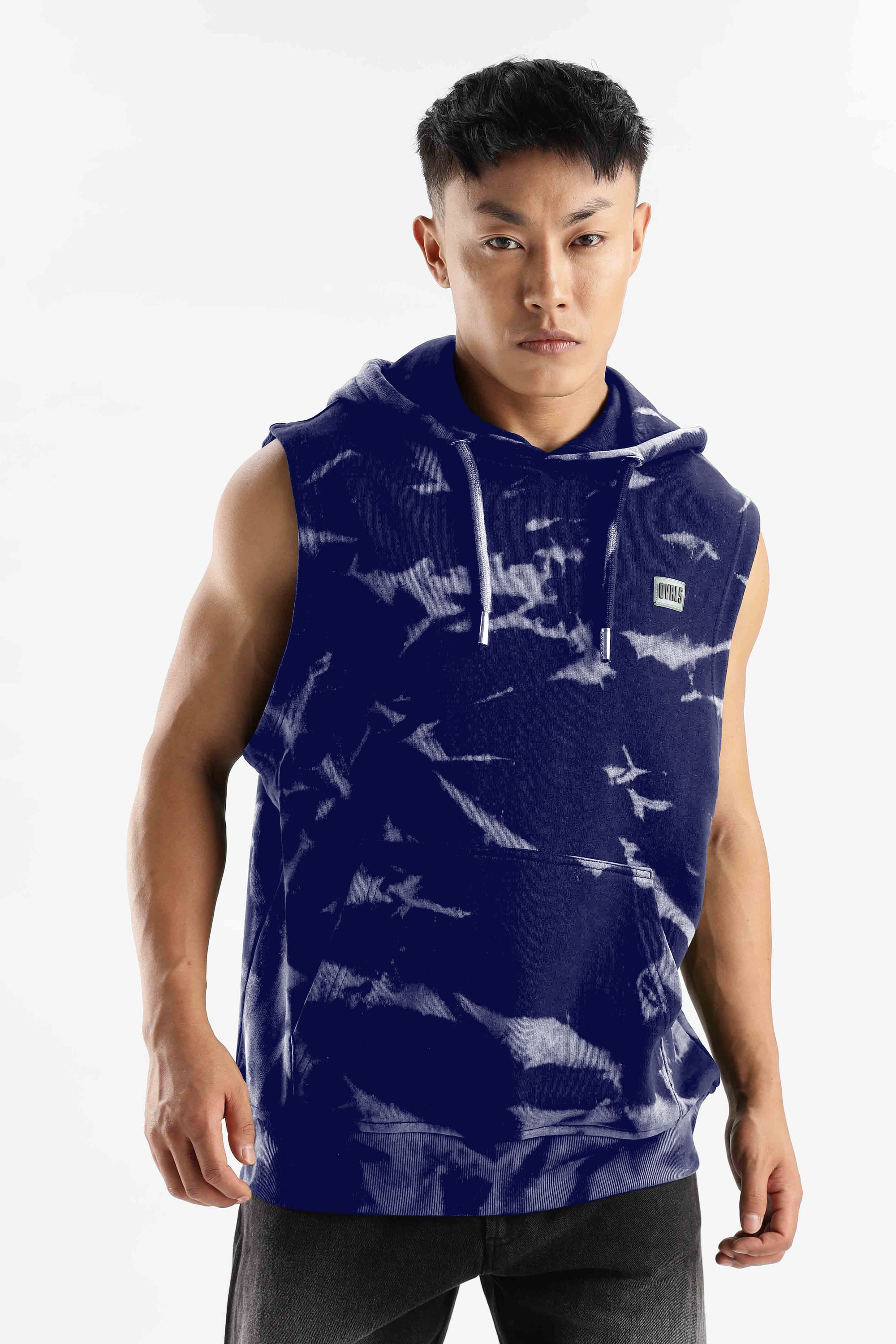 Flash Hood Navy Sleeveless Tank Top