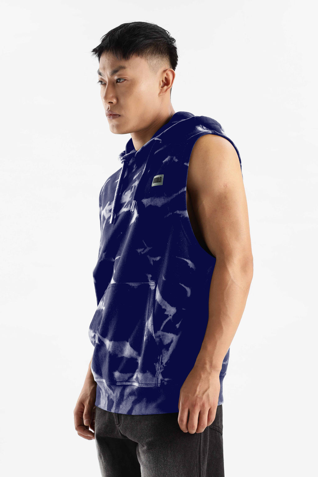 Flash Hood Navy Sleeveless Tank Top