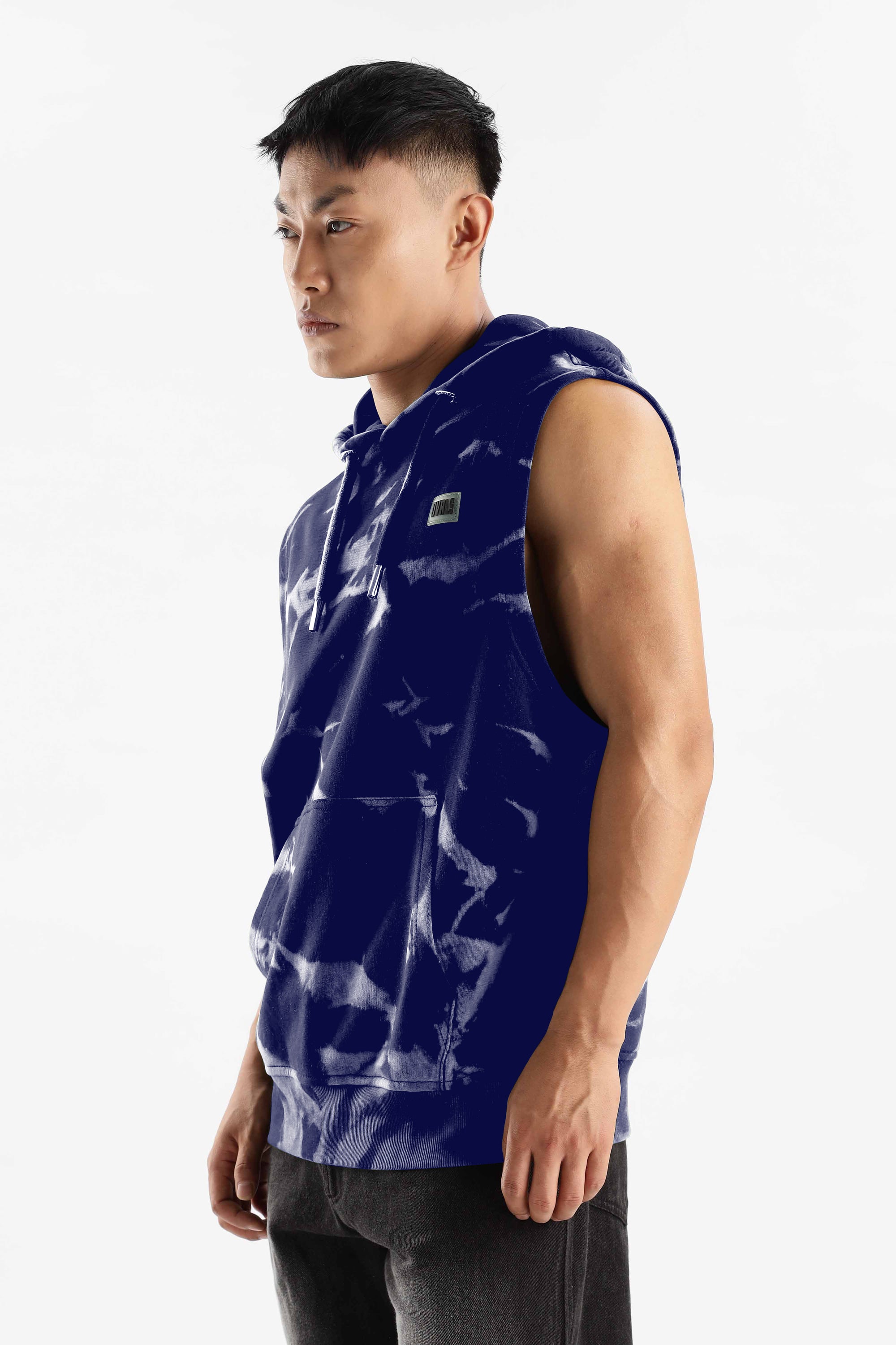 Flash Hood Navy Sleeveless Tank Top
