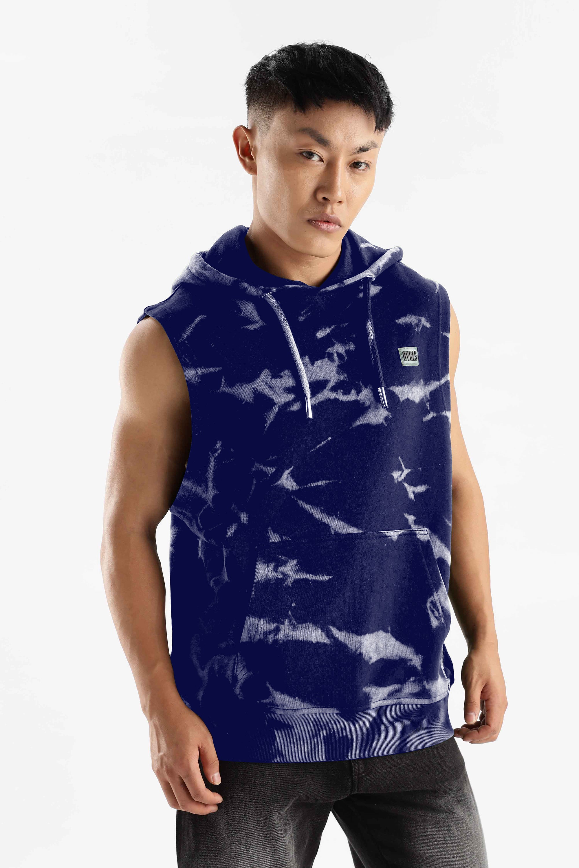 Flash Hood Navy Sleeveless Tank Top