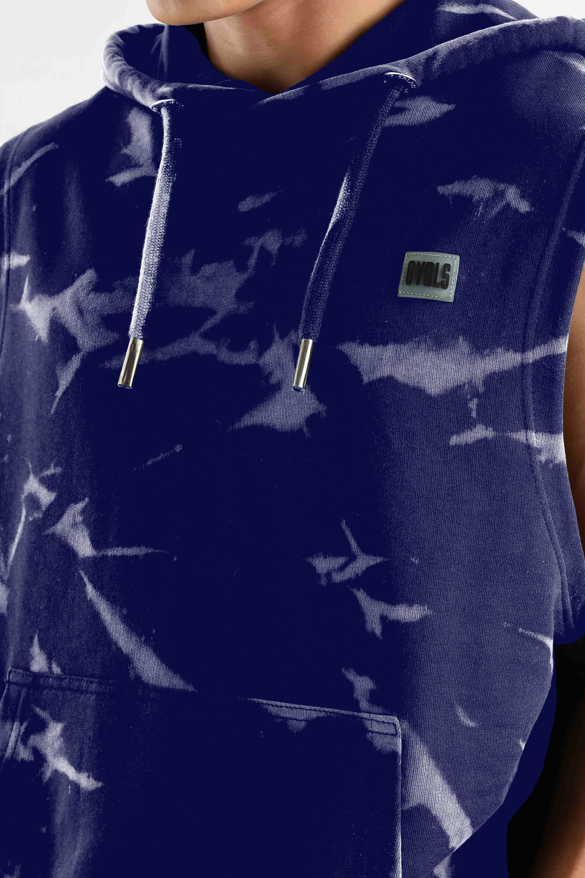 Flash Hood Navy Sleeveless Tank Top