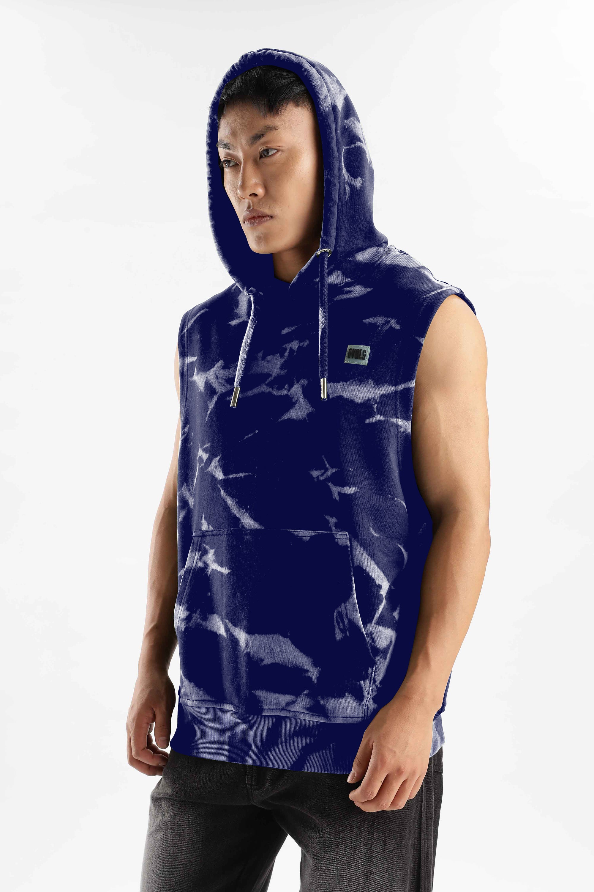Flash Hood Navy Sleeveless Tank Top