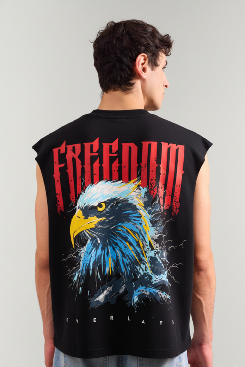 Hawk Eye Sleeveless Black Tank Top