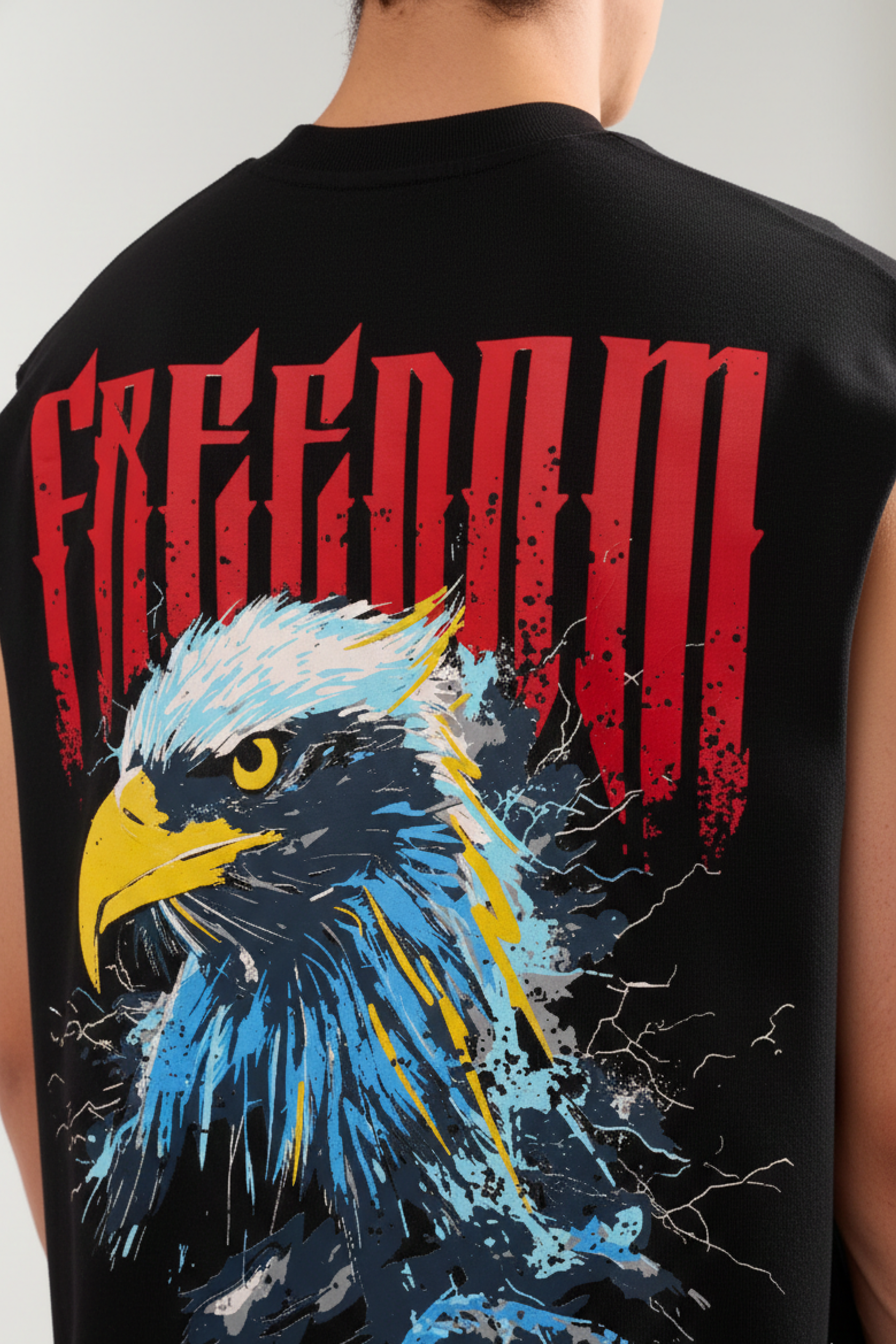 Hawk Eye Sleeveless Black Tank Top