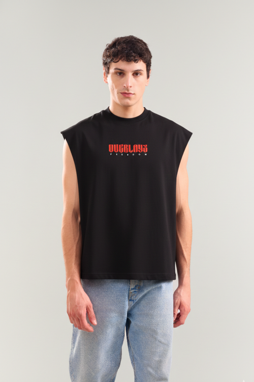 Hawk Eye Sleeveless Black Tank Top