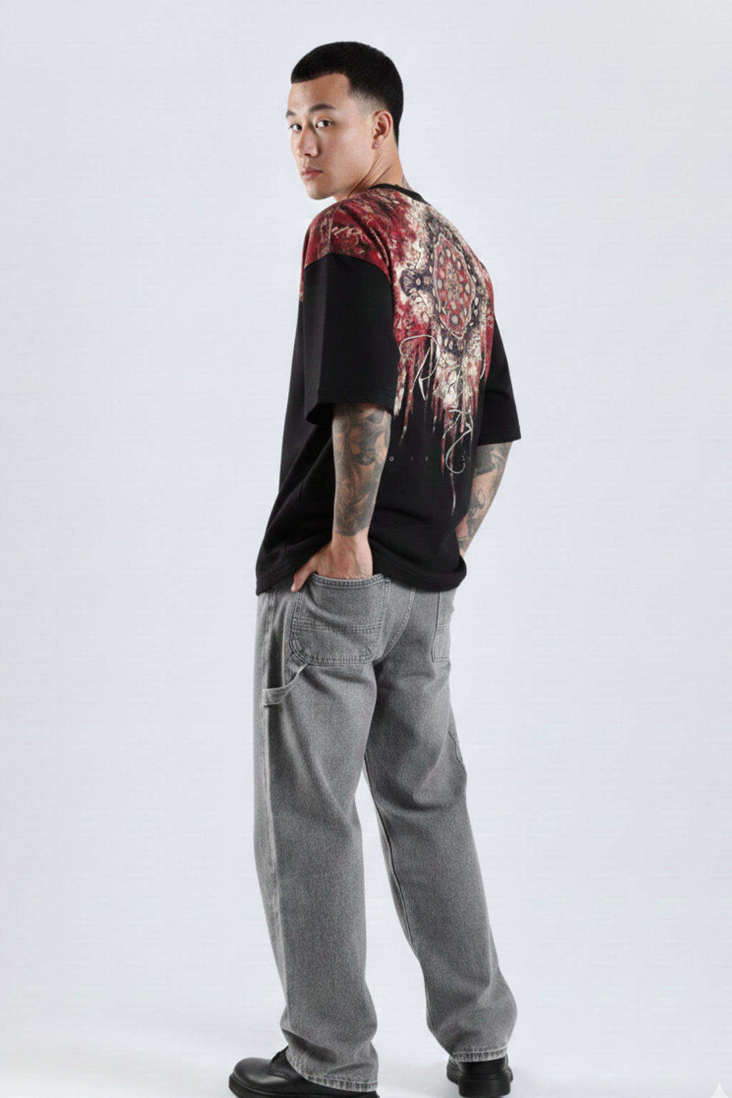 Carpedian  Black Oversized Tshirt