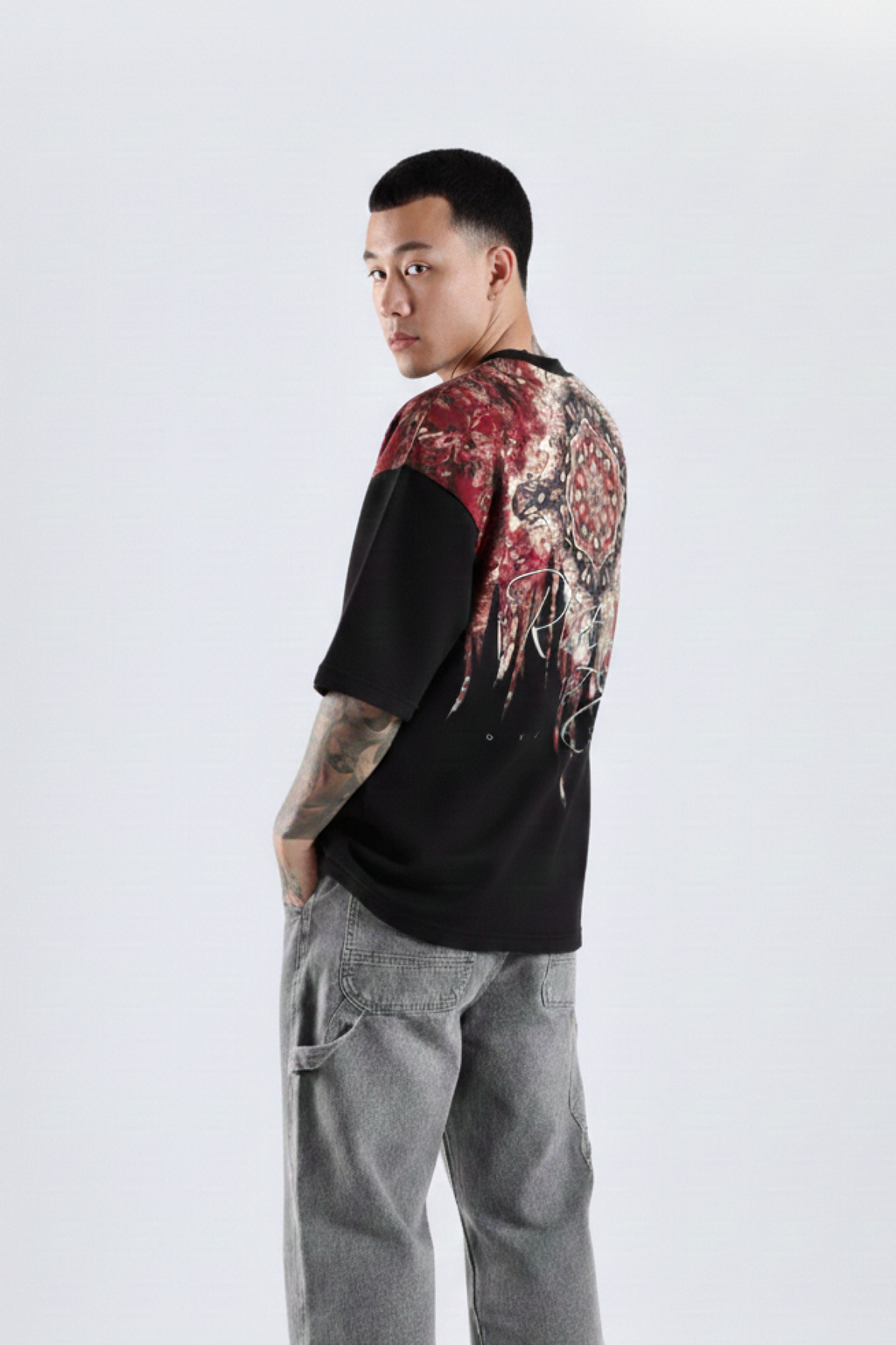 Carpedian  Black Oversized Tshirt