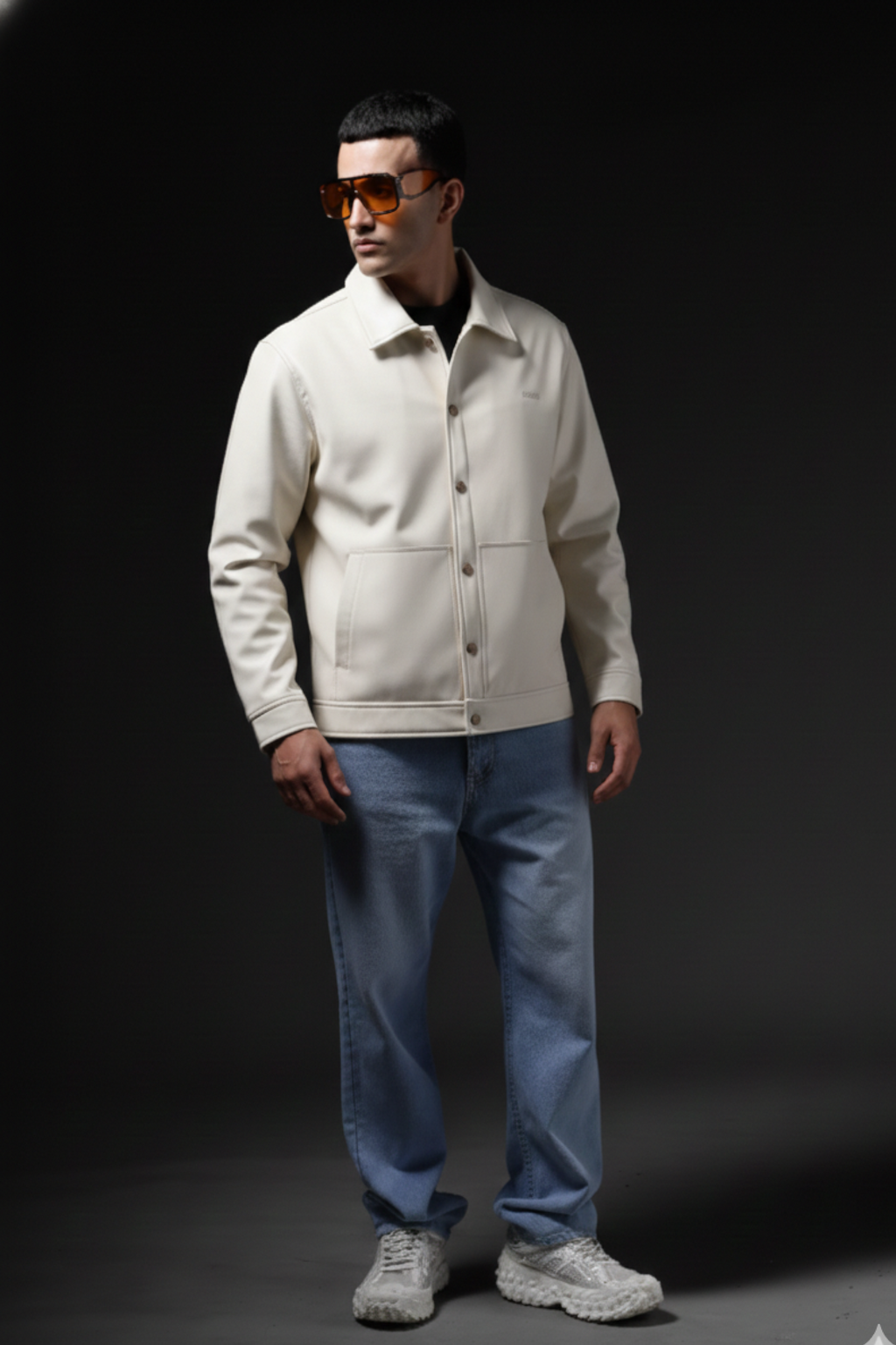 Fawn Drift Faux Leather Jacket