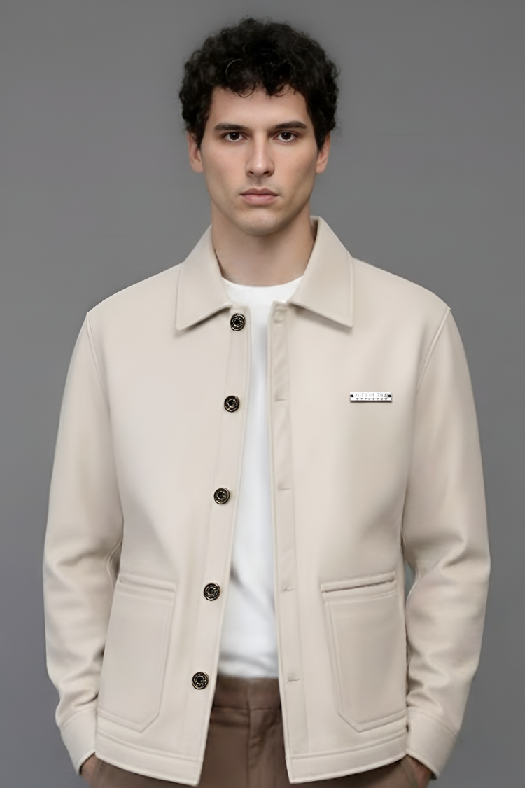 Fawn Drift Faux Leather Jacket