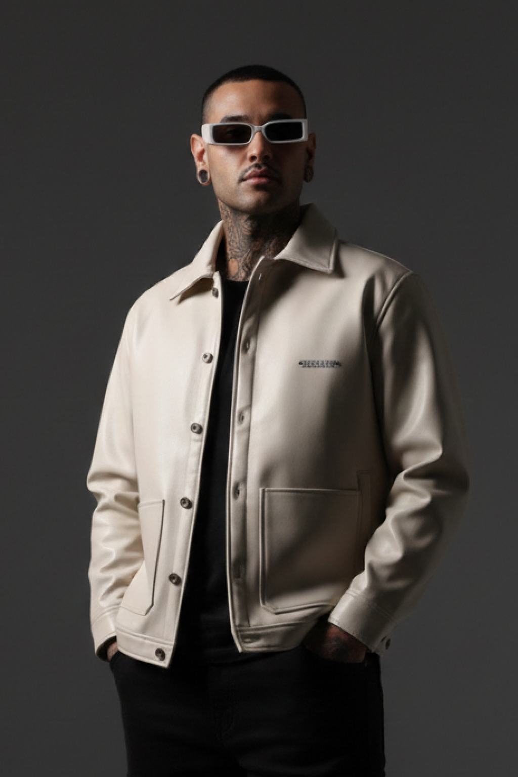 Fawn Drift Faux Leather Jacket