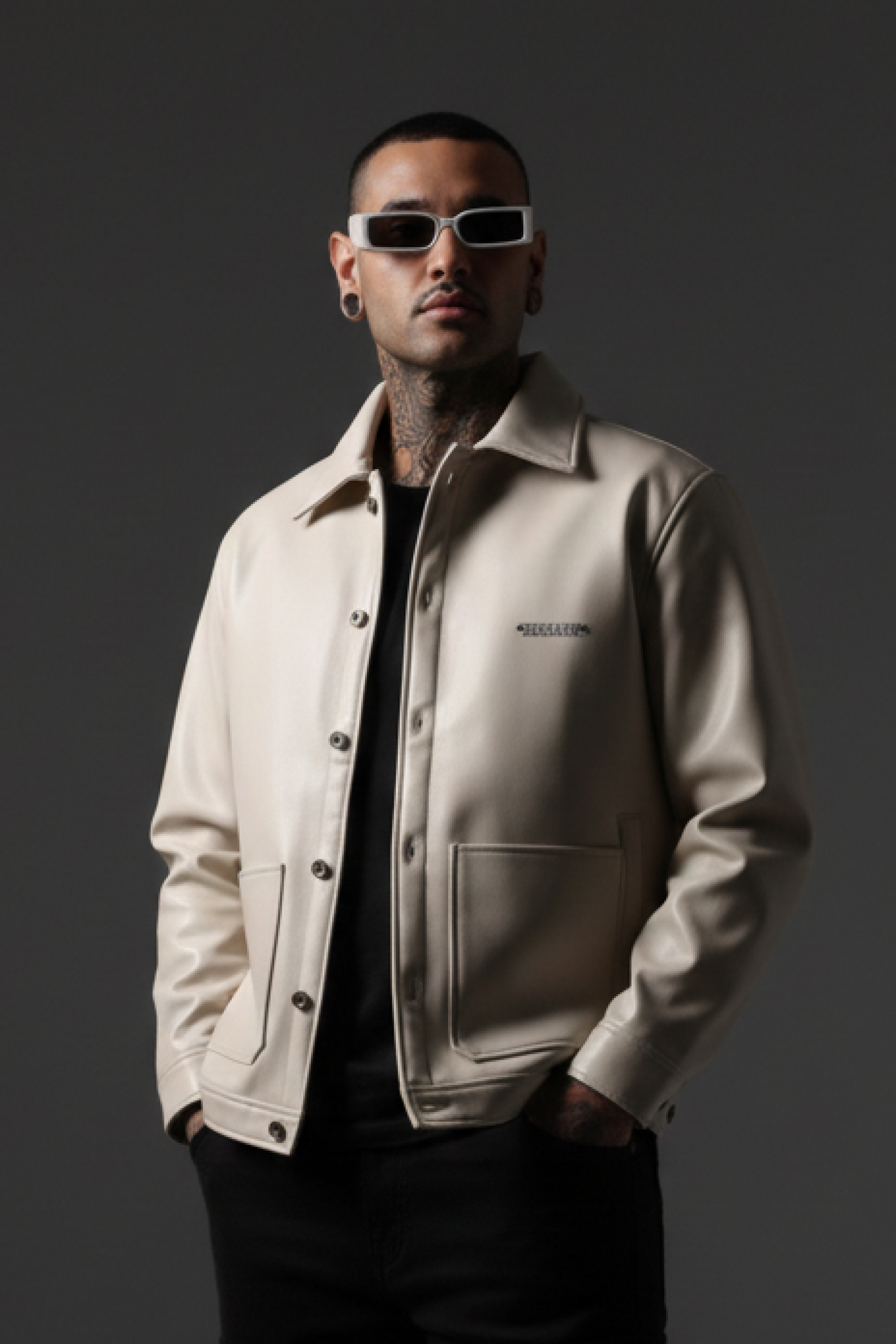 Fawn Drift Faux Leather Jacket