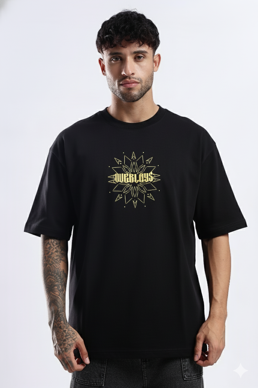 Space Explorer black relaxed fit tshirt