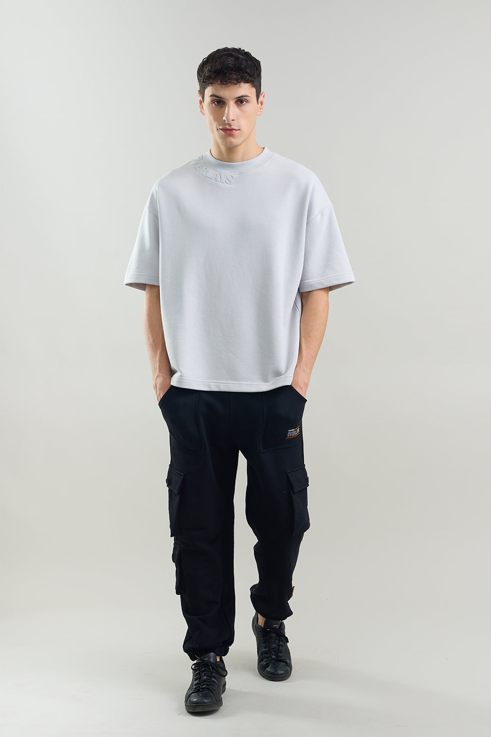 Textured Warrior Arc Oversized Fit T-shirt