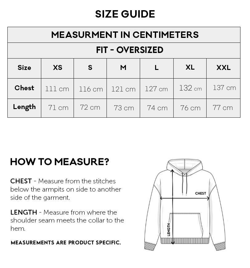 Size Chart CM