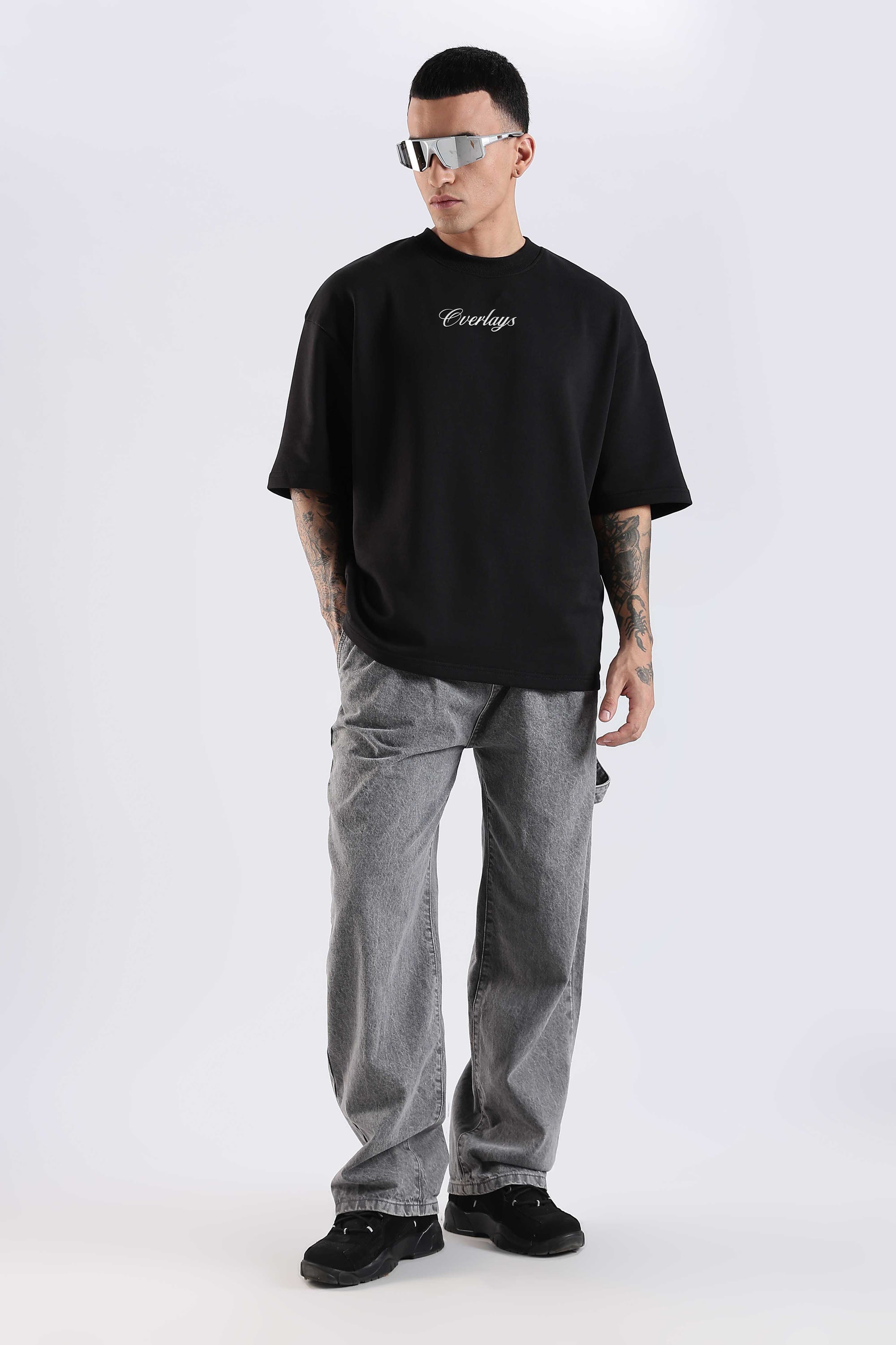 Carpedian  Black Oversized Tshirt