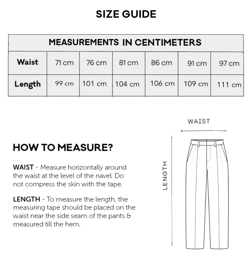 Size Chart CM