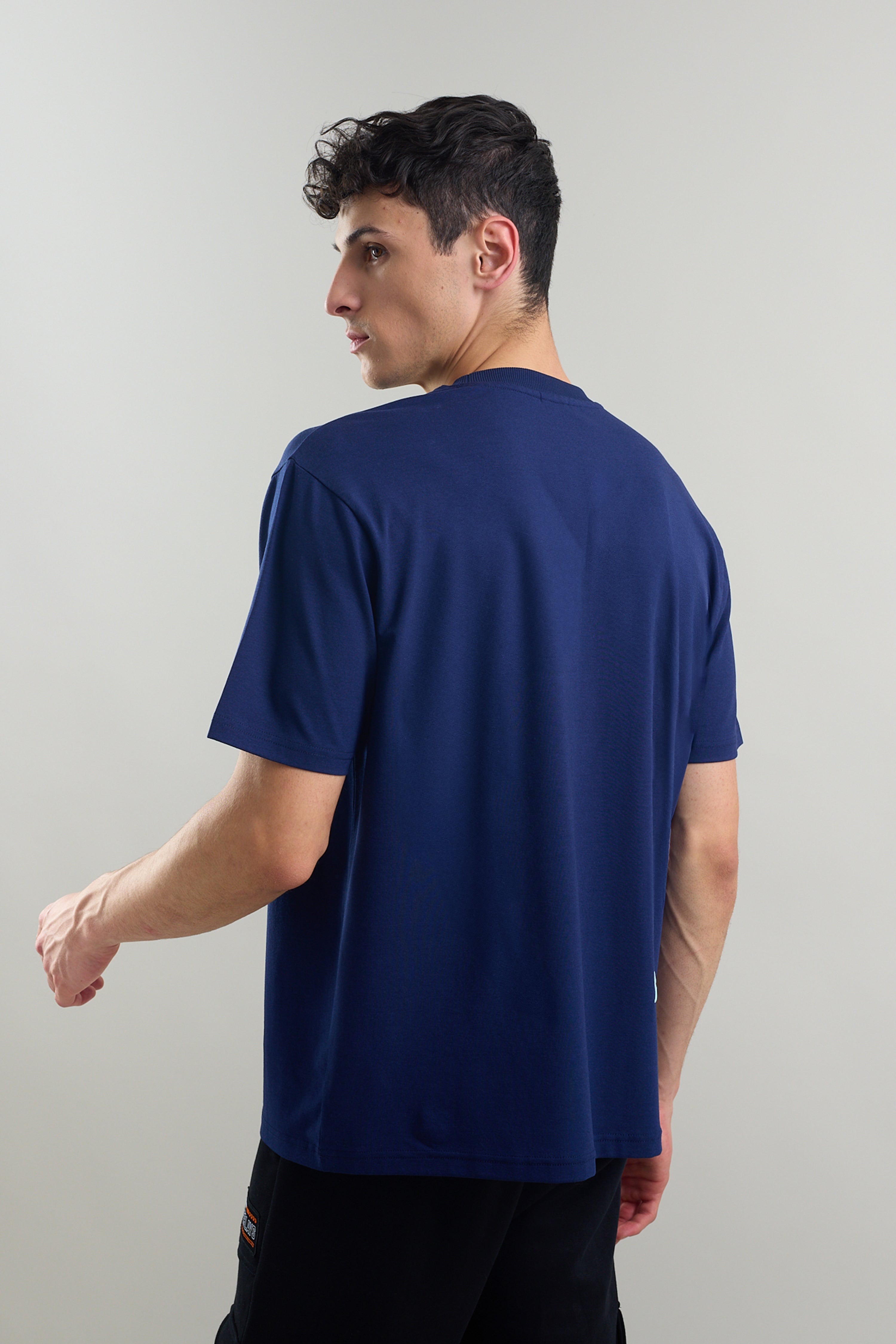 Be The Change Navy Blue  Relaxed  Fit T-shirt - Ultra Soft