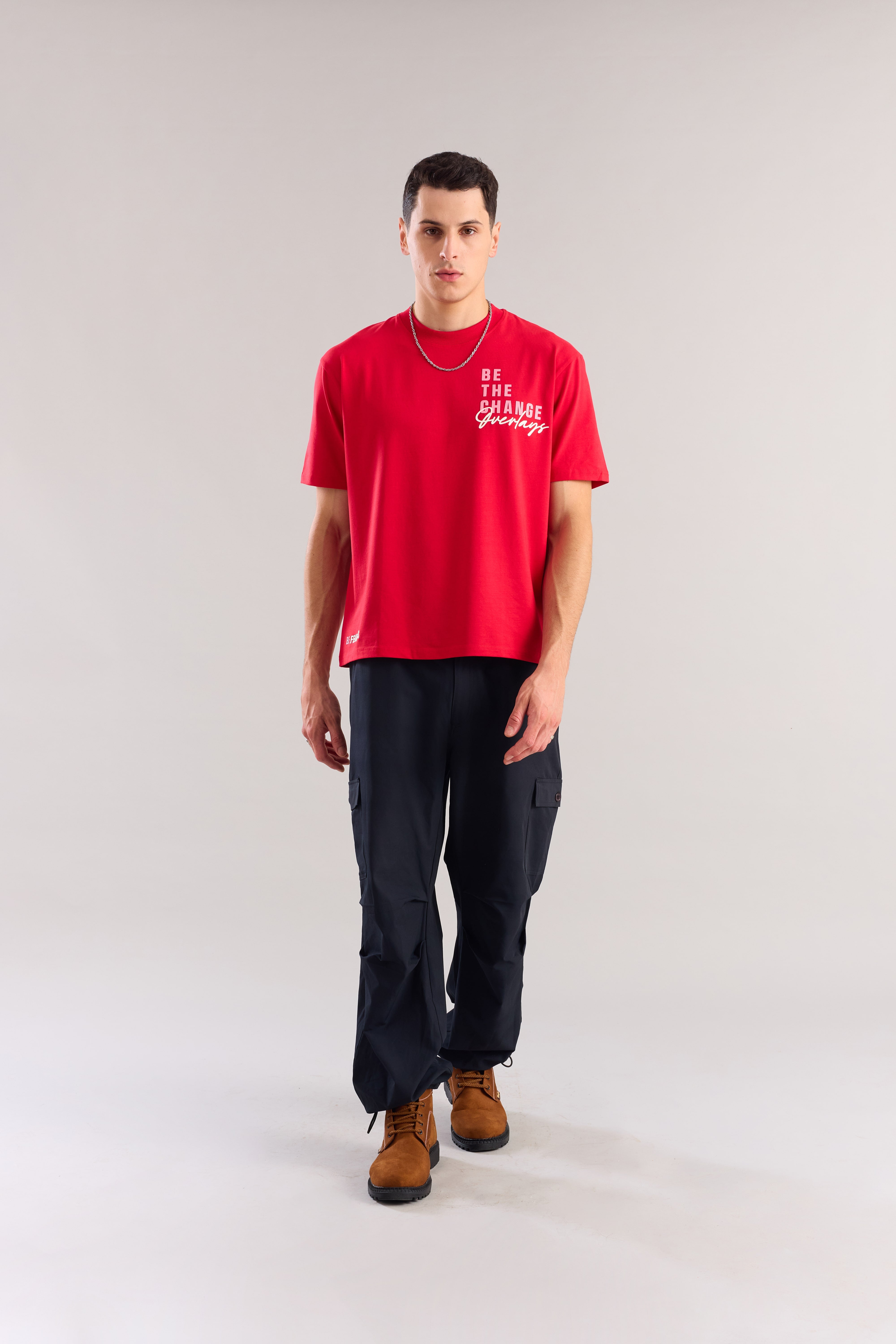 Be The Change Red  Relaxed Fit T-shirt - Ultra Soft