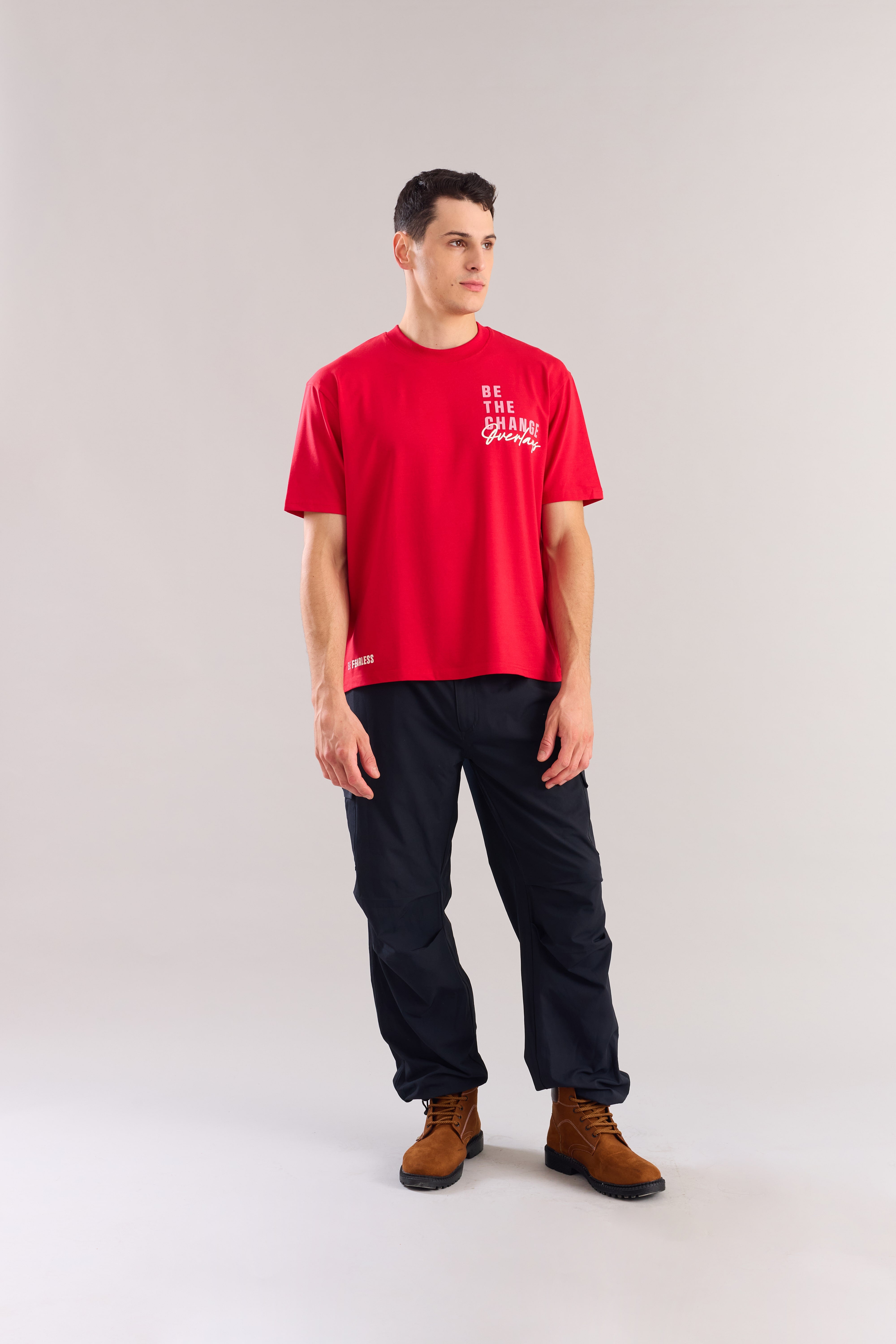 Be The Change Red  Relaxed Fit T-shirt - Ultra Soft