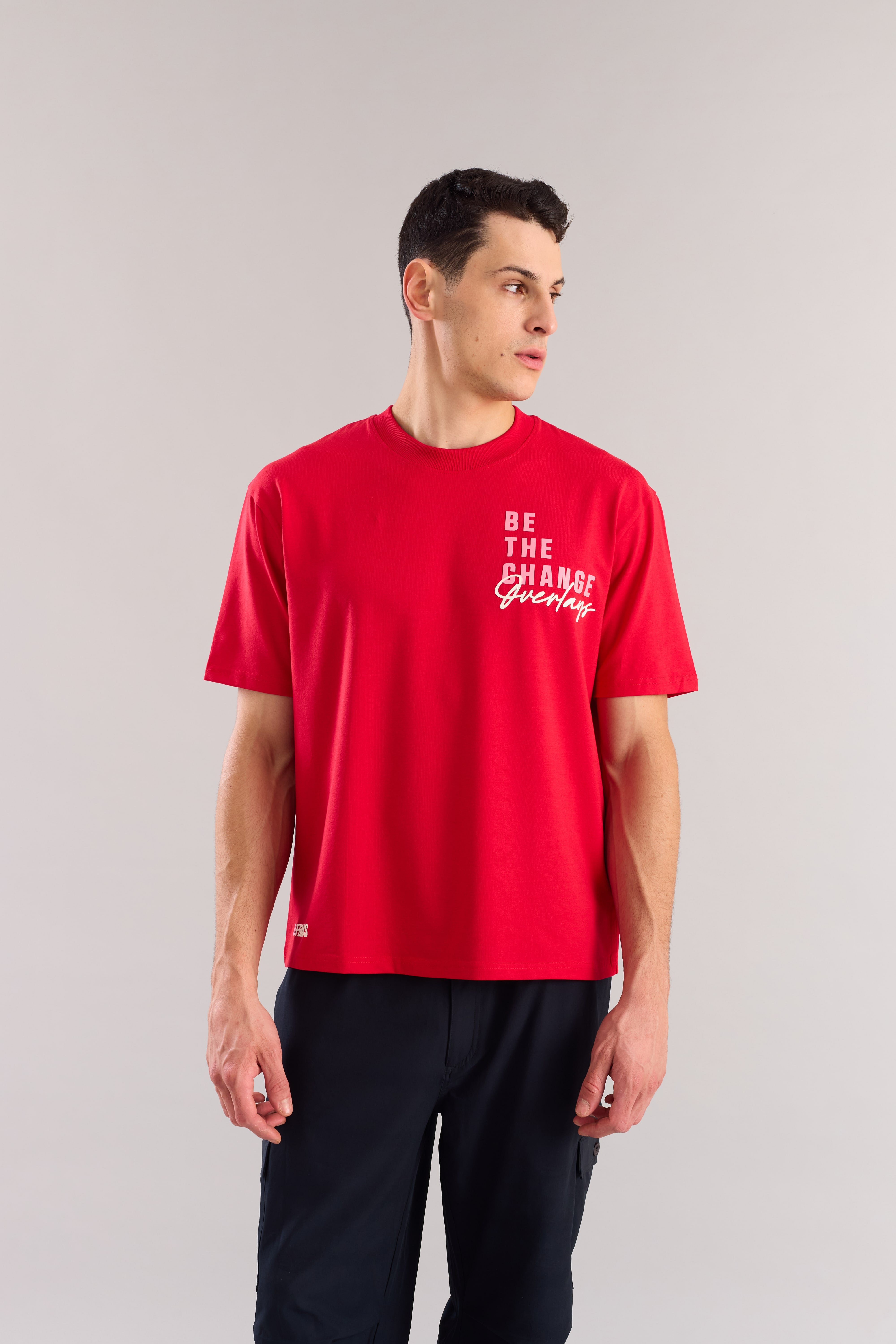 Be The Change Red  Relaxed Fit T-shirt - Ultra Soft