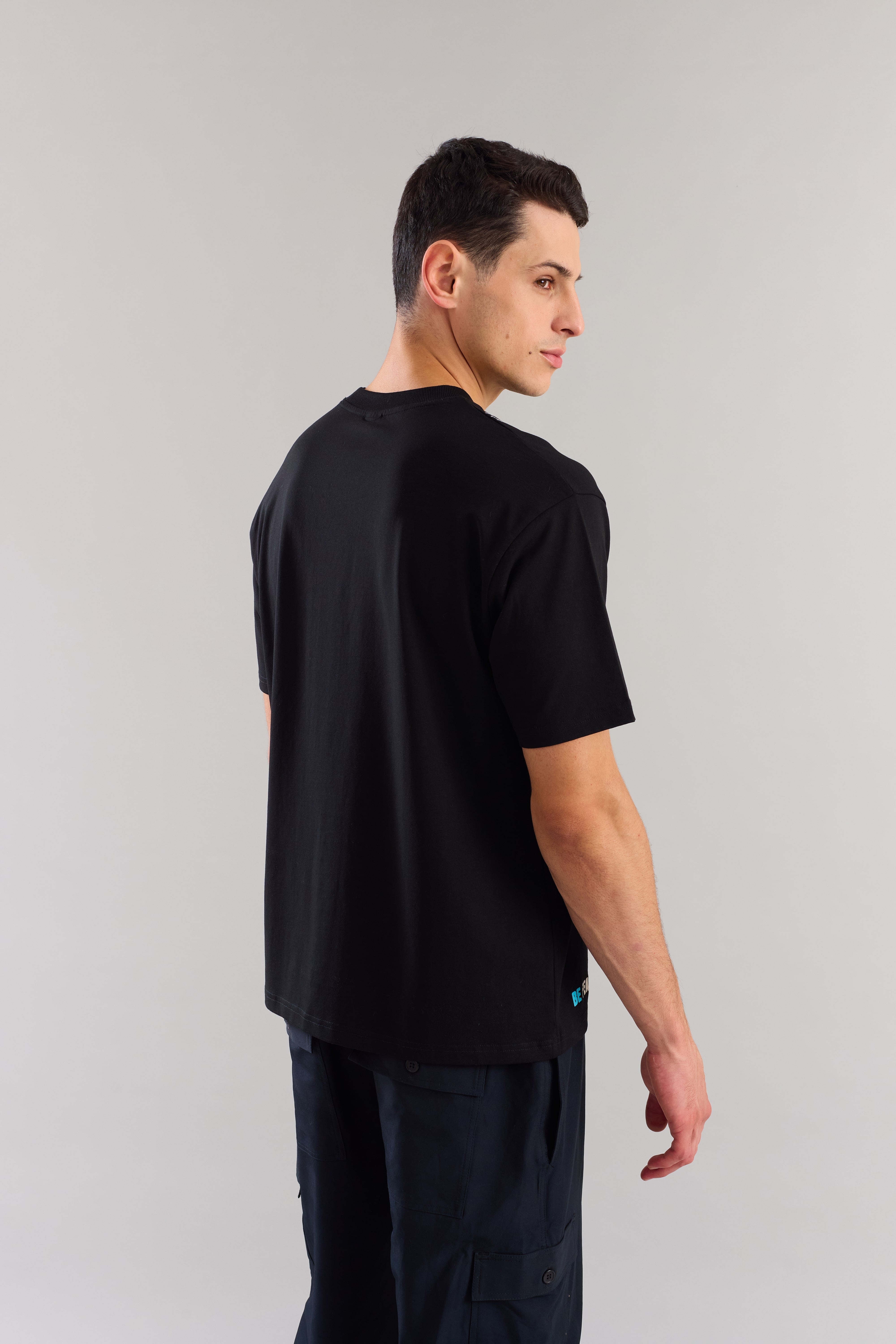 Be The Change Black Relaxed  Fit T-shirt - Ultra Soft