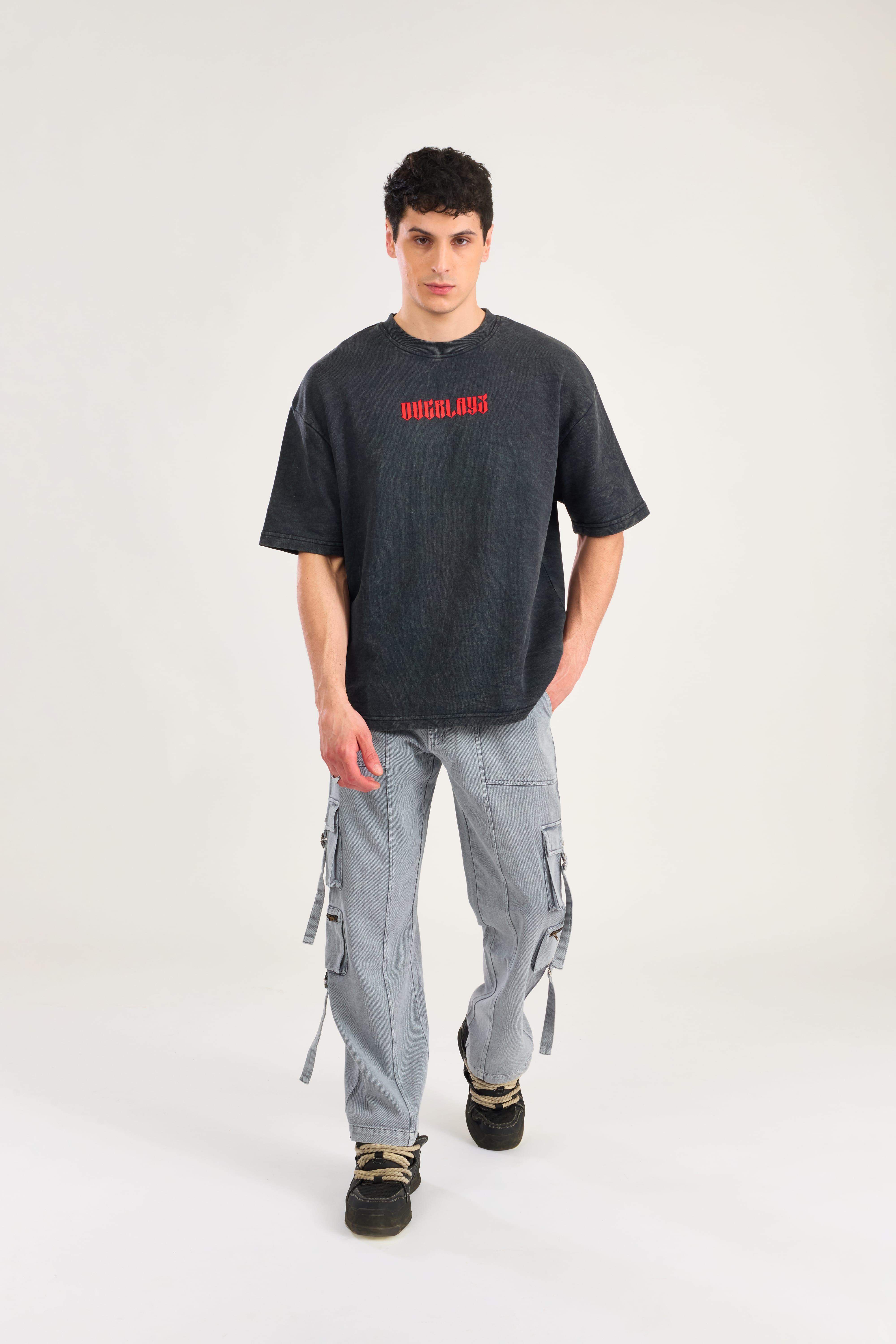 Panther Distressed Fade Heavy Weight Oversized T-Shirt