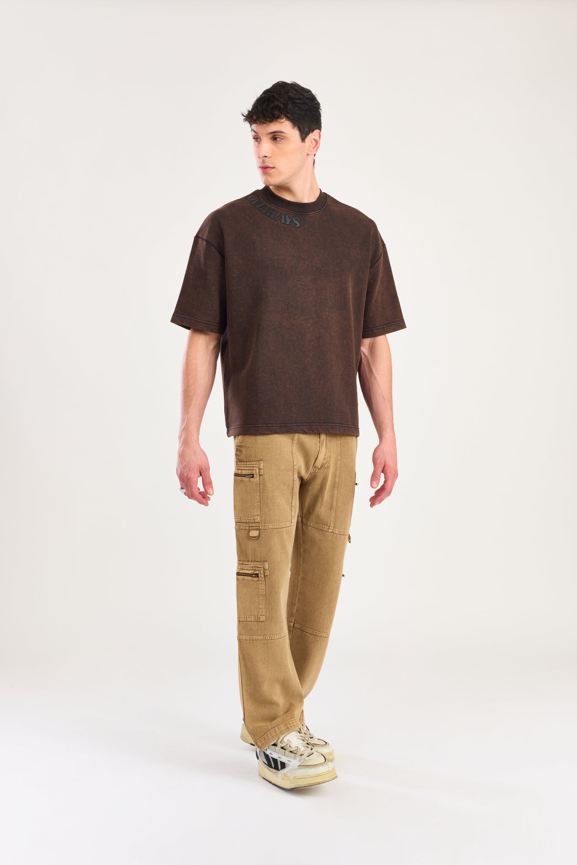 Brown Vortex Oversized T-shirt