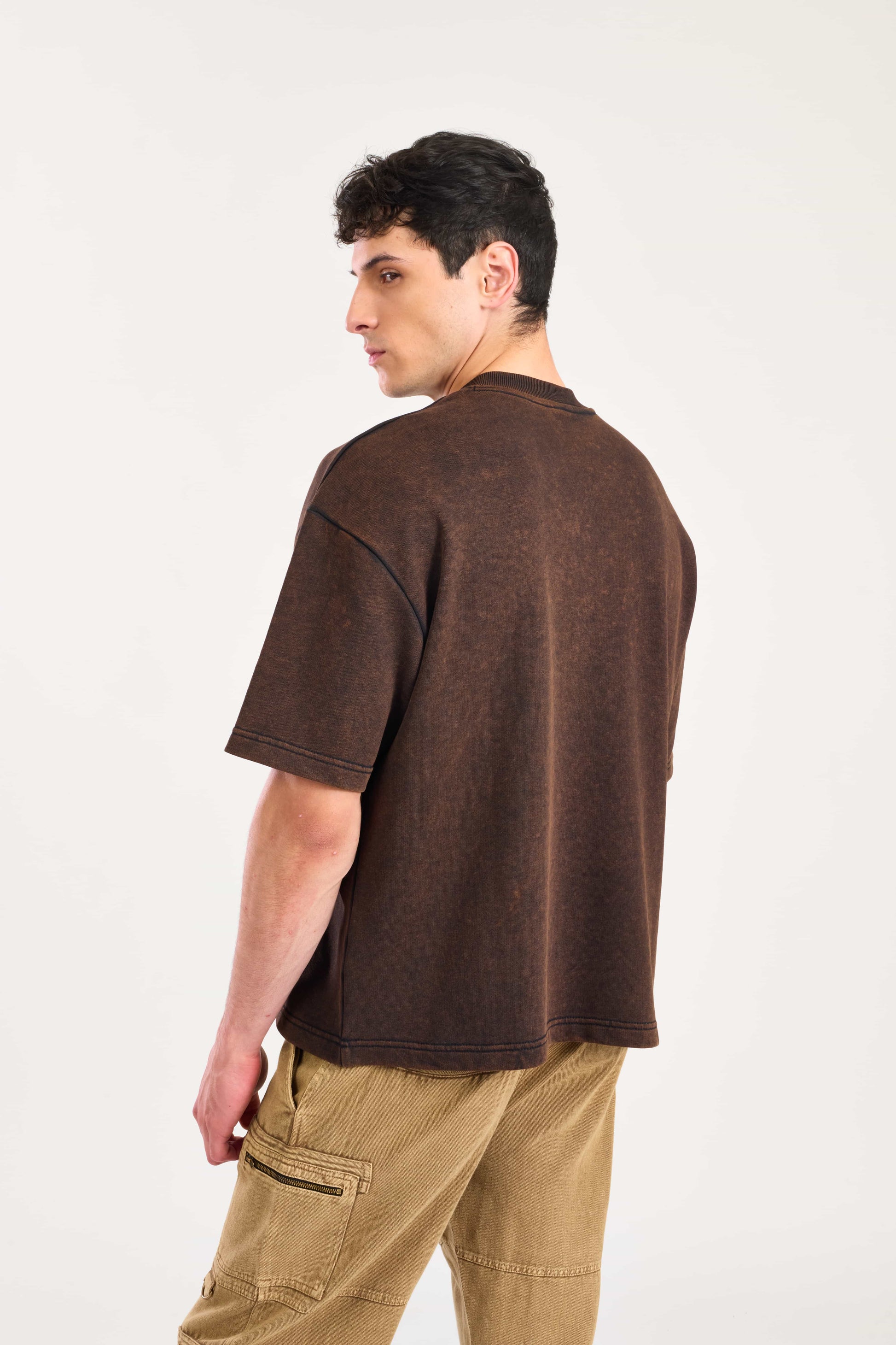 Brown Vortex Oversized T-shirt
